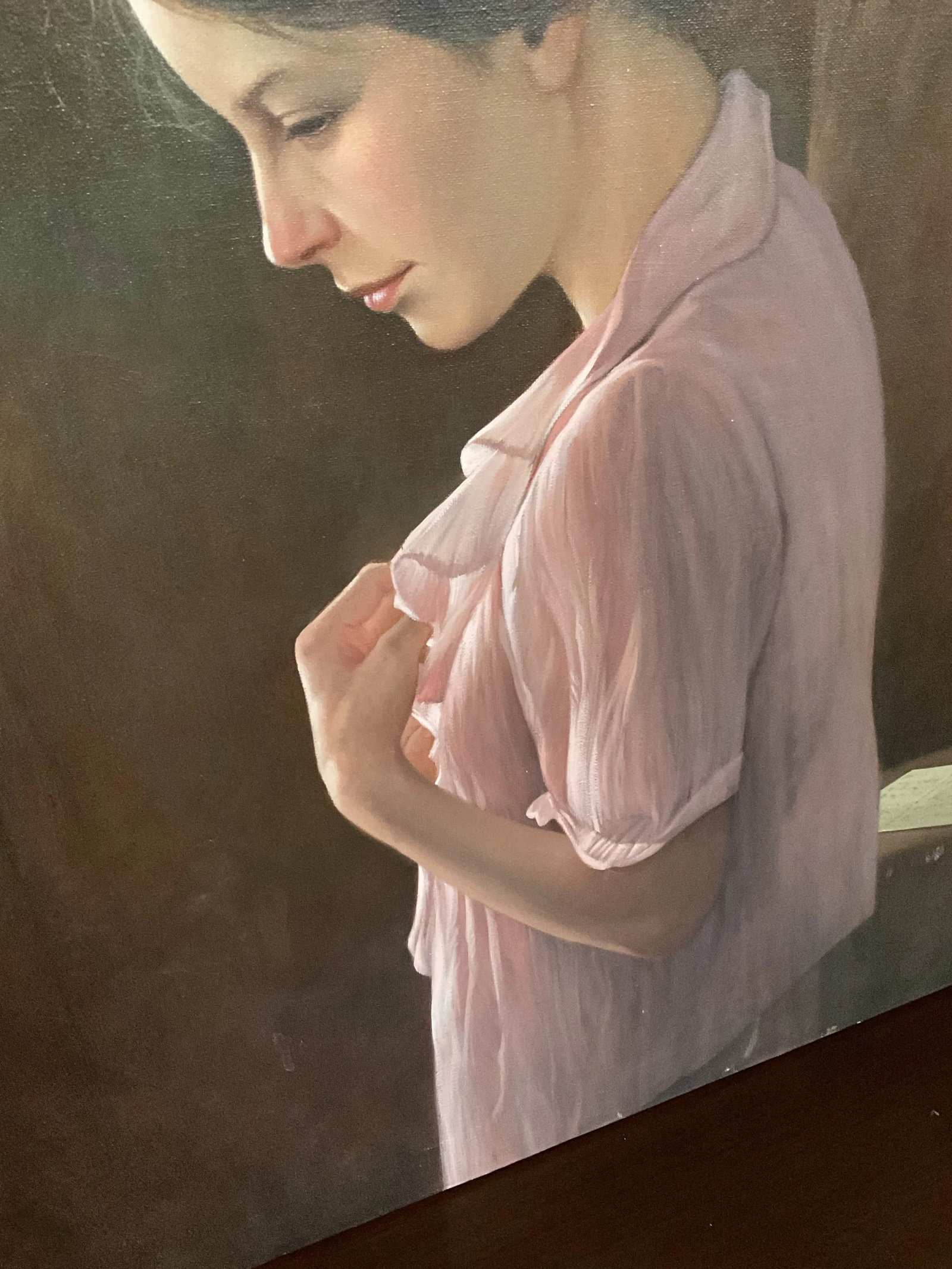 Late 20th Century Original Oil on Canvas Portrait Painting Signed by Artist - Unframed - 2