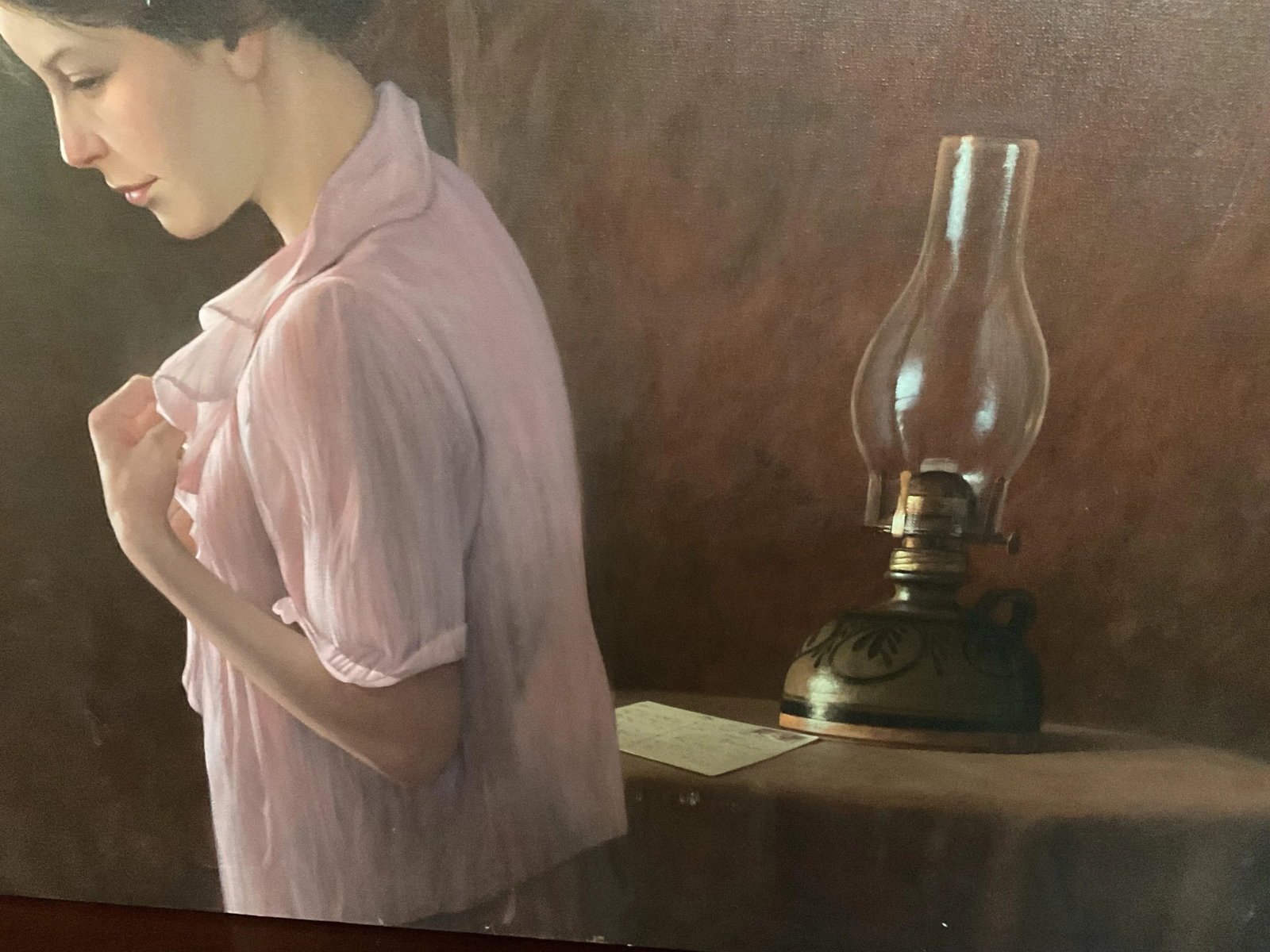 Late 20th Century Original Oil on Canvas Portrait Painting Signed by Artist - Unframed - 6