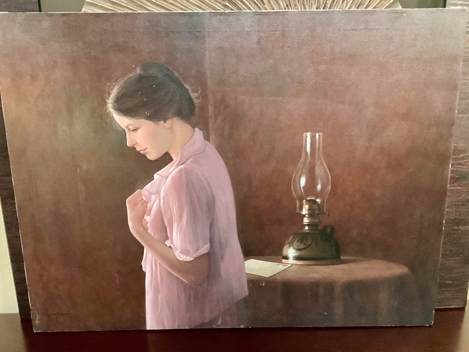 Late 20th Century Original Oil on Canvas Portrait Painting Signed by Artist - Unframed - 8