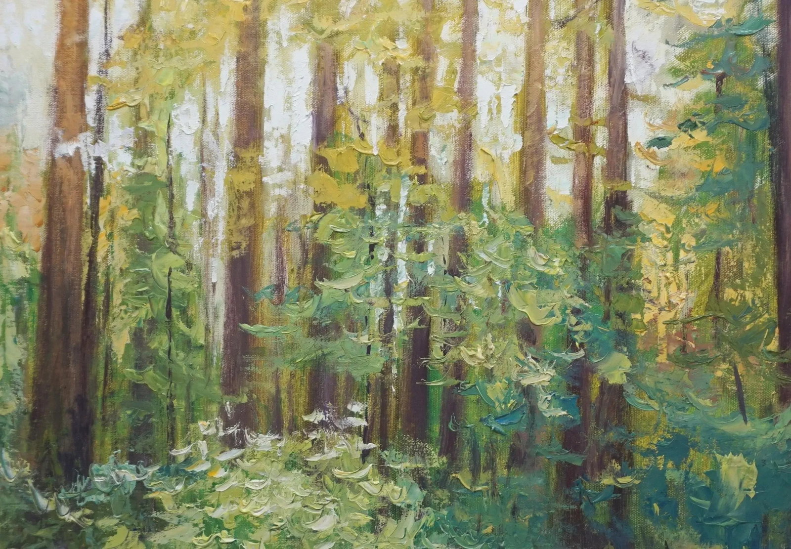 Sean Wu Original Oil Landscape of Cedar Grove - 3