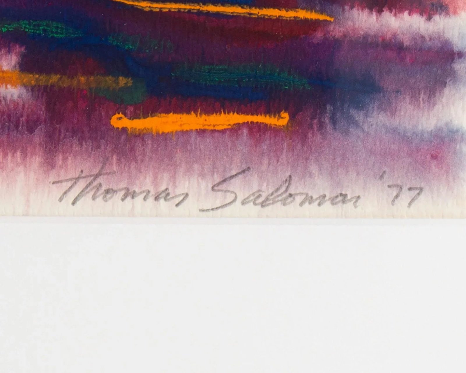 1977 Abstract Gouache Landscape Painting by Thomas Salmoman - 4