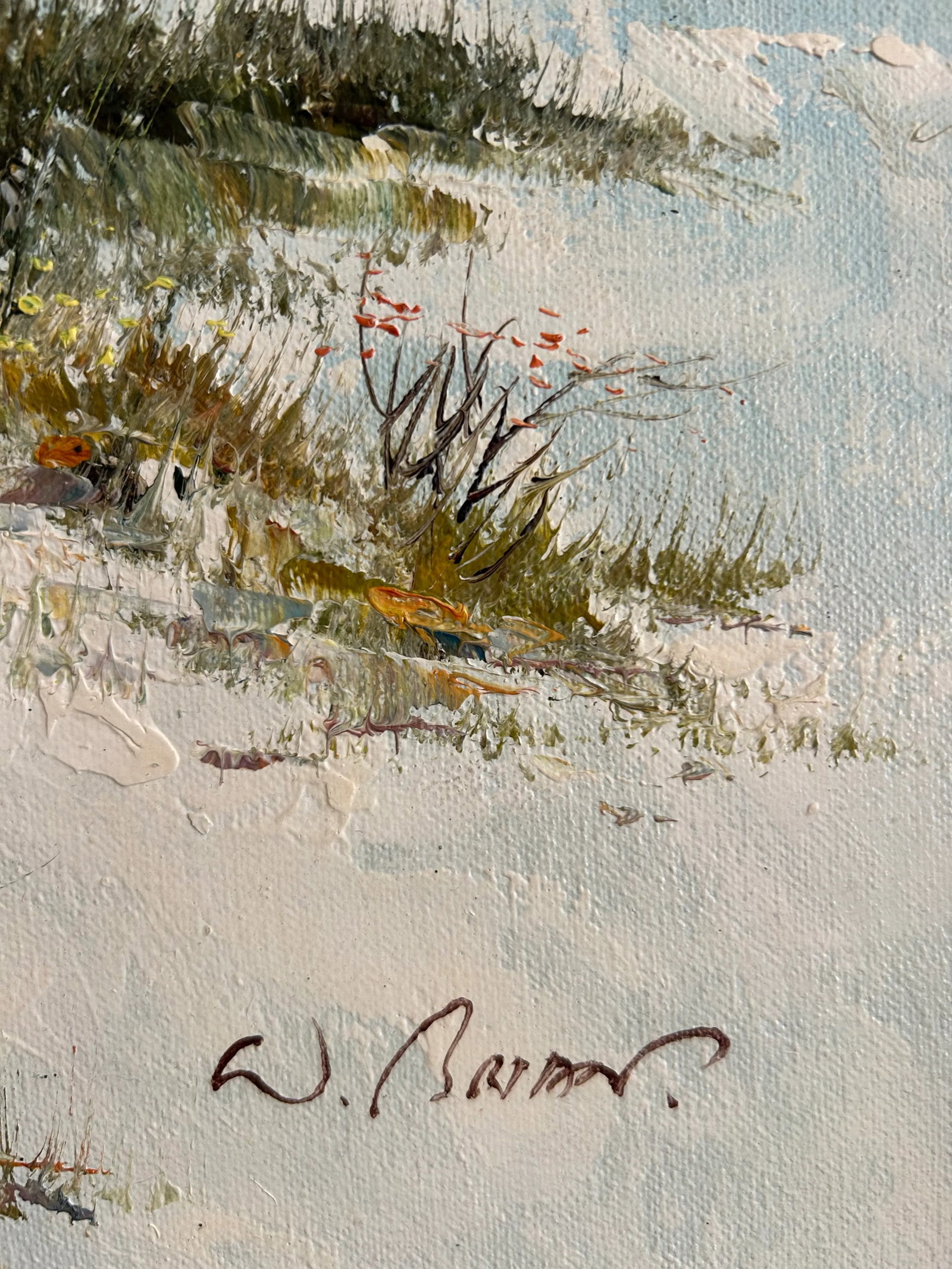 1960's Vintage Framed Oil Painting of Child on Beach - 5