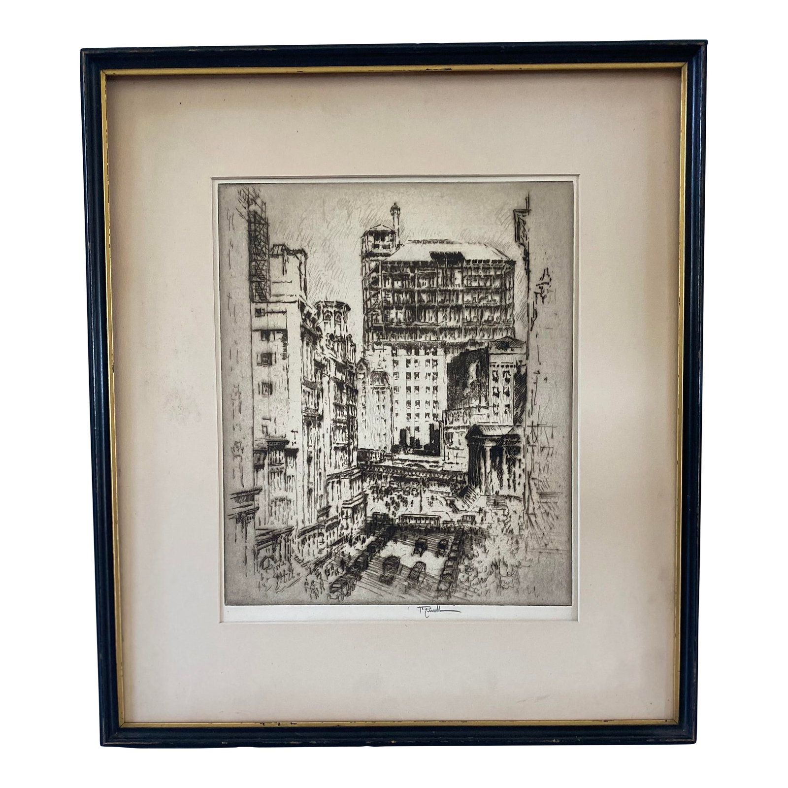 Joseph Pennell Well-Listed Ny / Pa Artist Original Etching of Nyc Signed Framed (1 of 7)