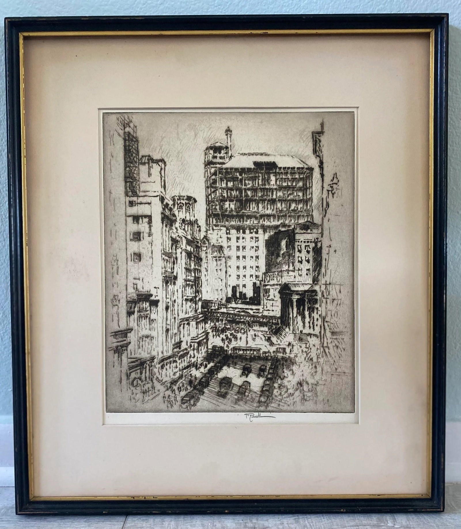 Joseph Pennell Well-Listed Ny / Pa Artist Original Etching of Nyc Signed Framed - 2