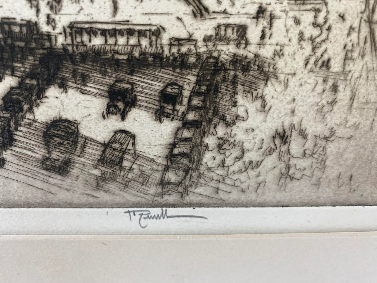 Joseph Pennell Well-Listed Ny / Pa Artist Original Etching of Nyc Signed Framed - 3