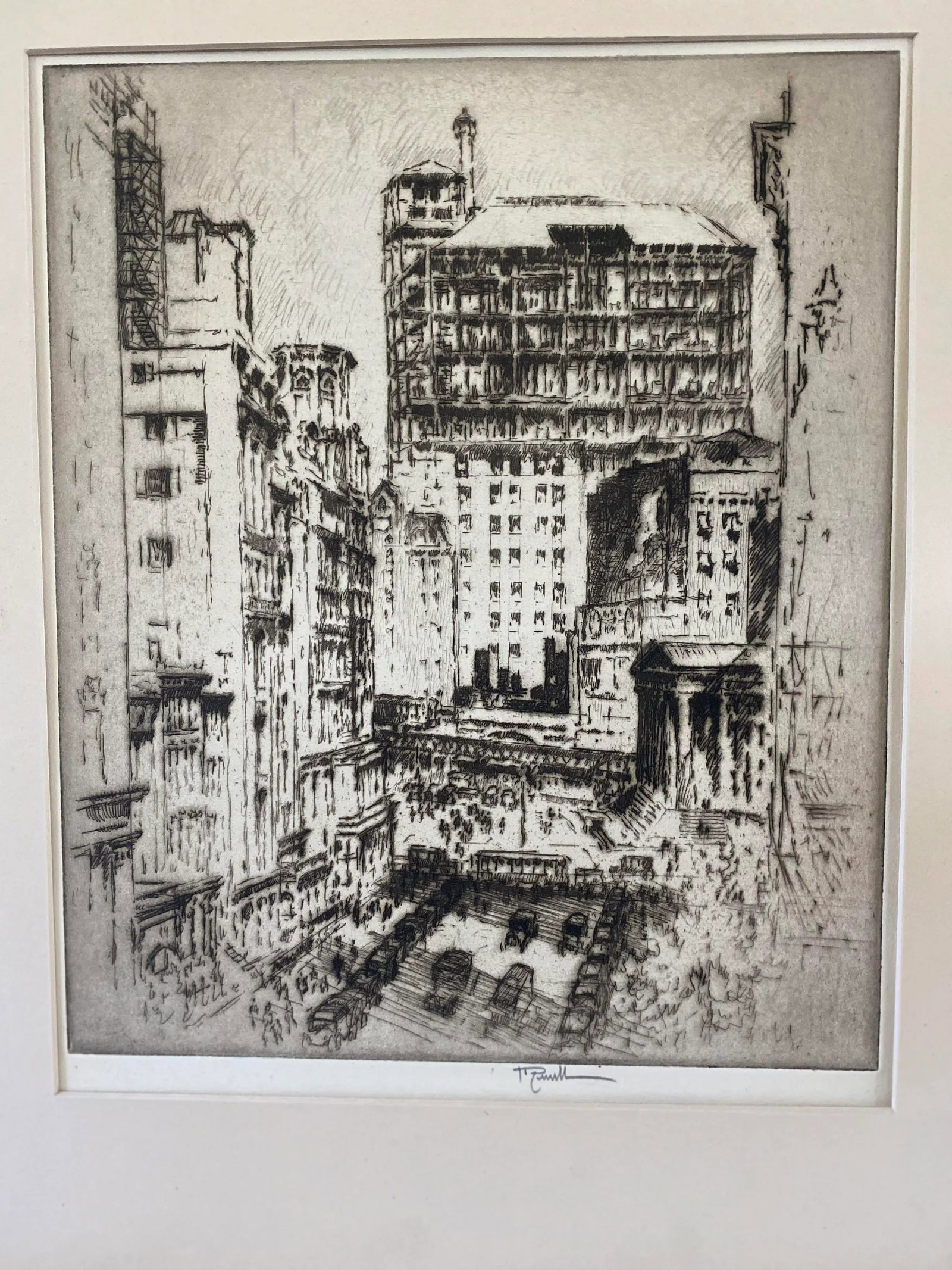 Joseph Pennell Well-Listed Ny / Pa Artist Original Etching of Nyc Signed Framed - 4