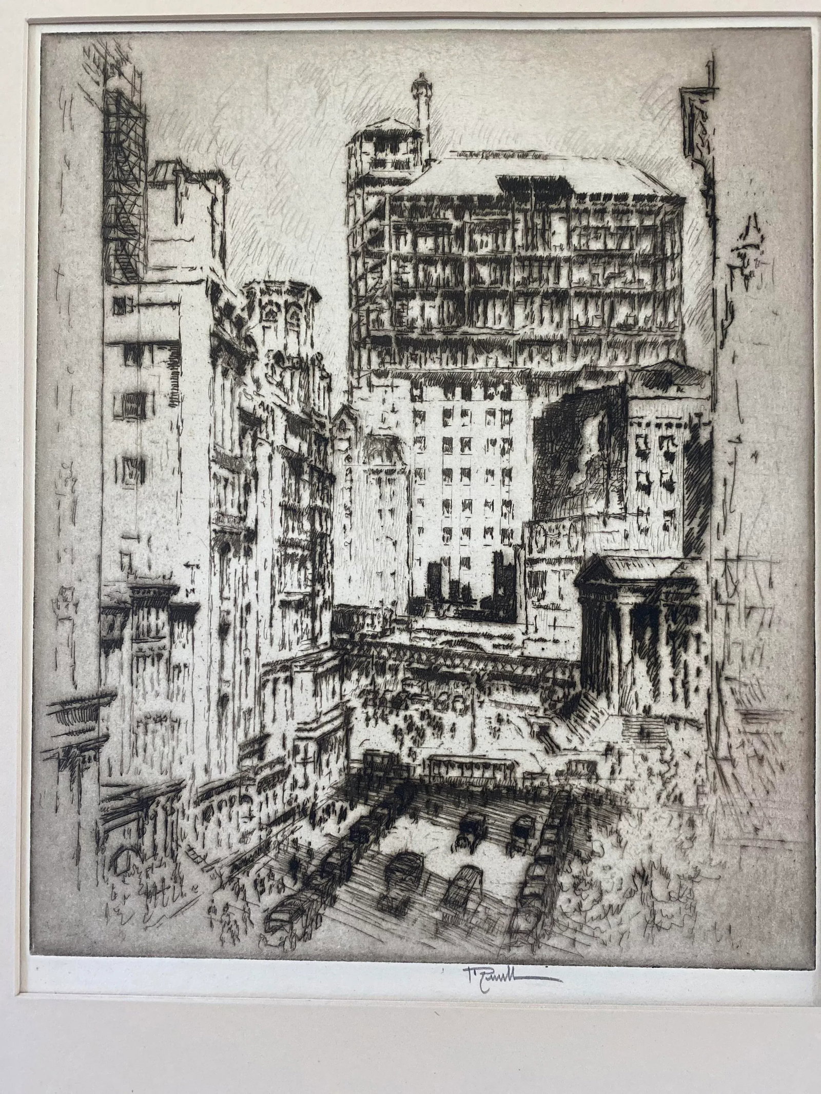 Joseph Pennell Well-Listed Ny / Pa Artist Original Etching of Nyc Signed Framed - 6