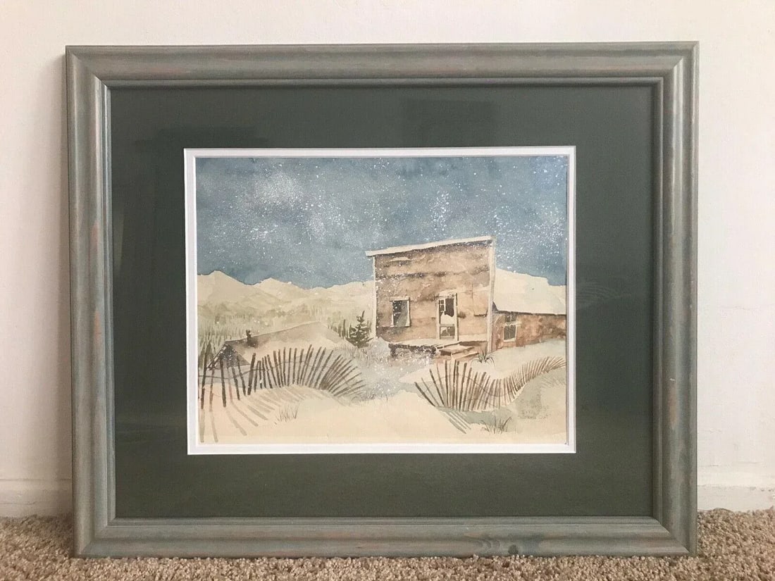Original 1976 Carolyn H Evridge "Worked Out" Watercolor Signed Painting - 7
