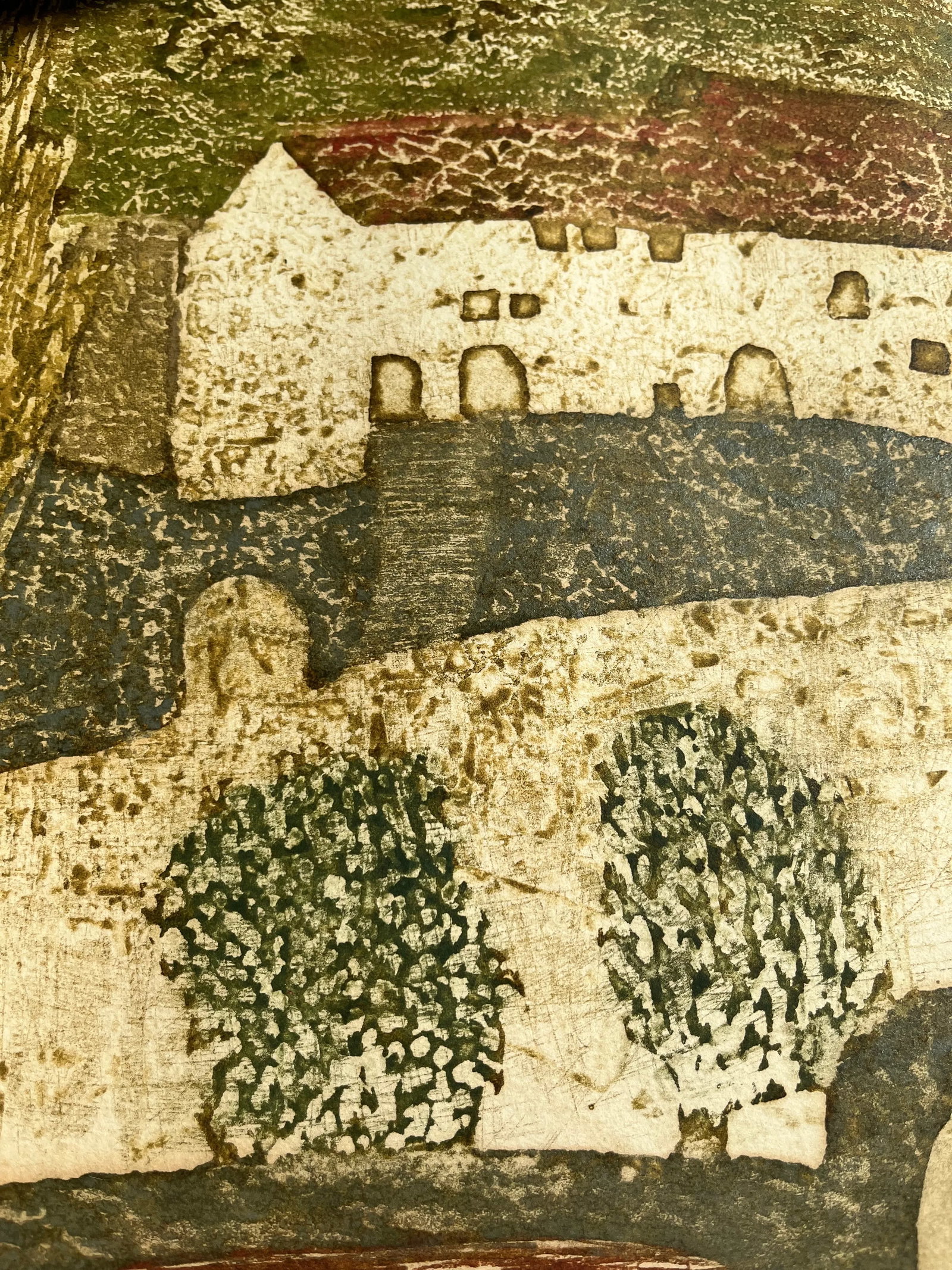 Mid 20th Century Signed Artist Proof Etching by Ruth Kerkovius - 'Farm Hills and a Bit of Sky' - 10