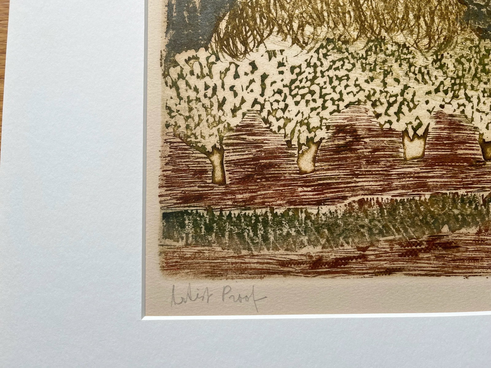 Mid 20th Century Signed Artist Proof Etching by Ruth Kerkovius - 'Farm Hills and a Bit of Sky' - 5