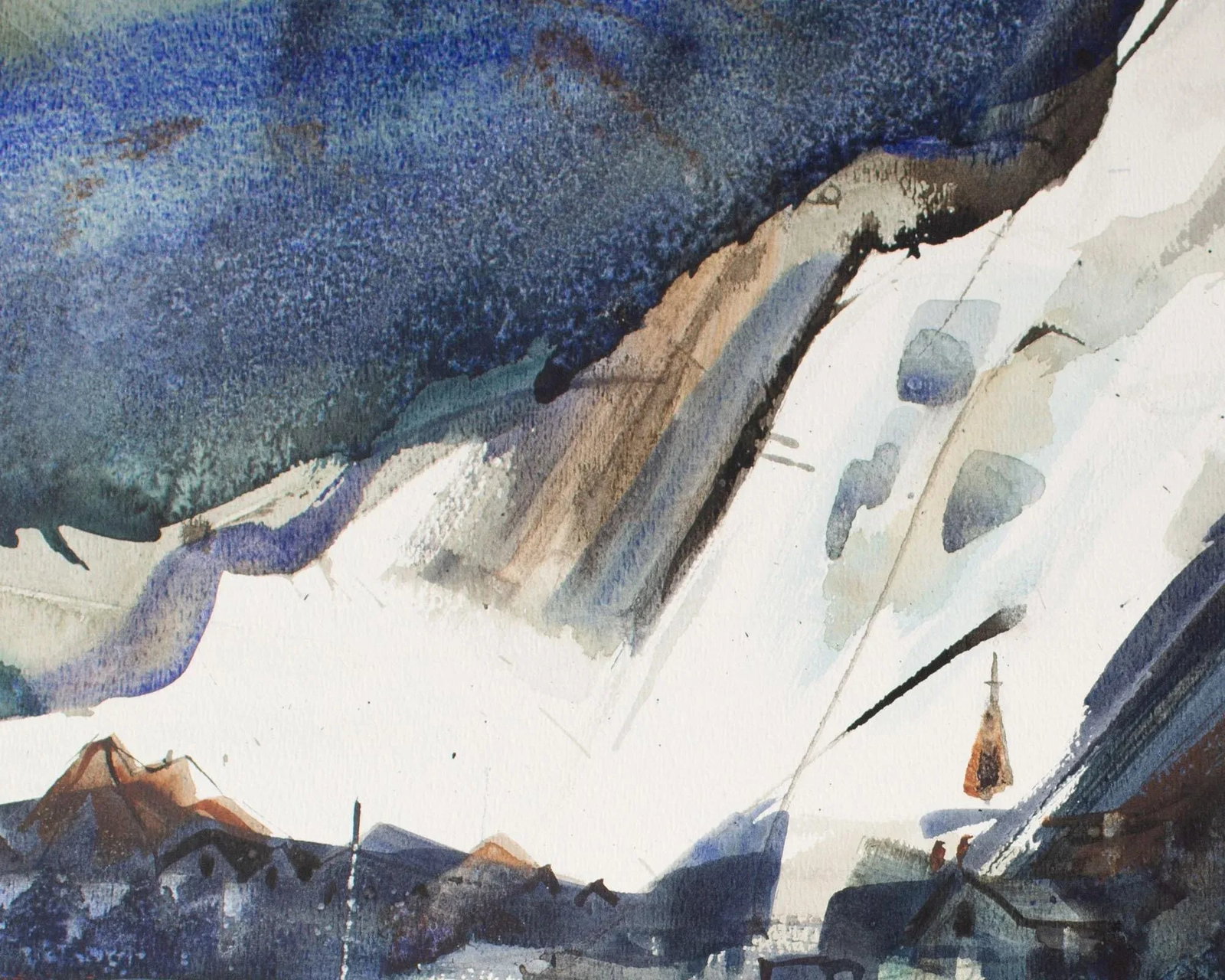 1988 Signed Watercolor Landscape Painting by Virginia Brooks - 4