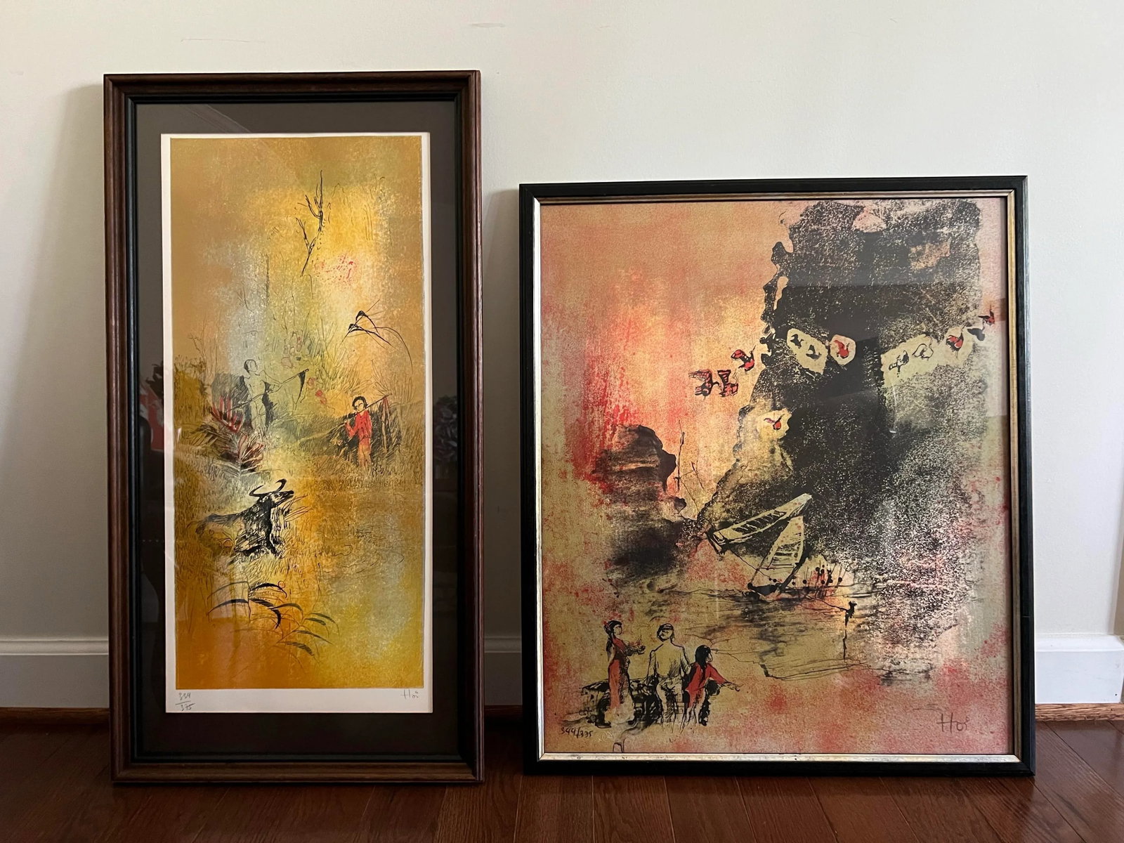 1970s Hoi LeBaDang Signed and Numbered C1974 Limited Lithograph "The Garden" No. 334/375, Framed - 12