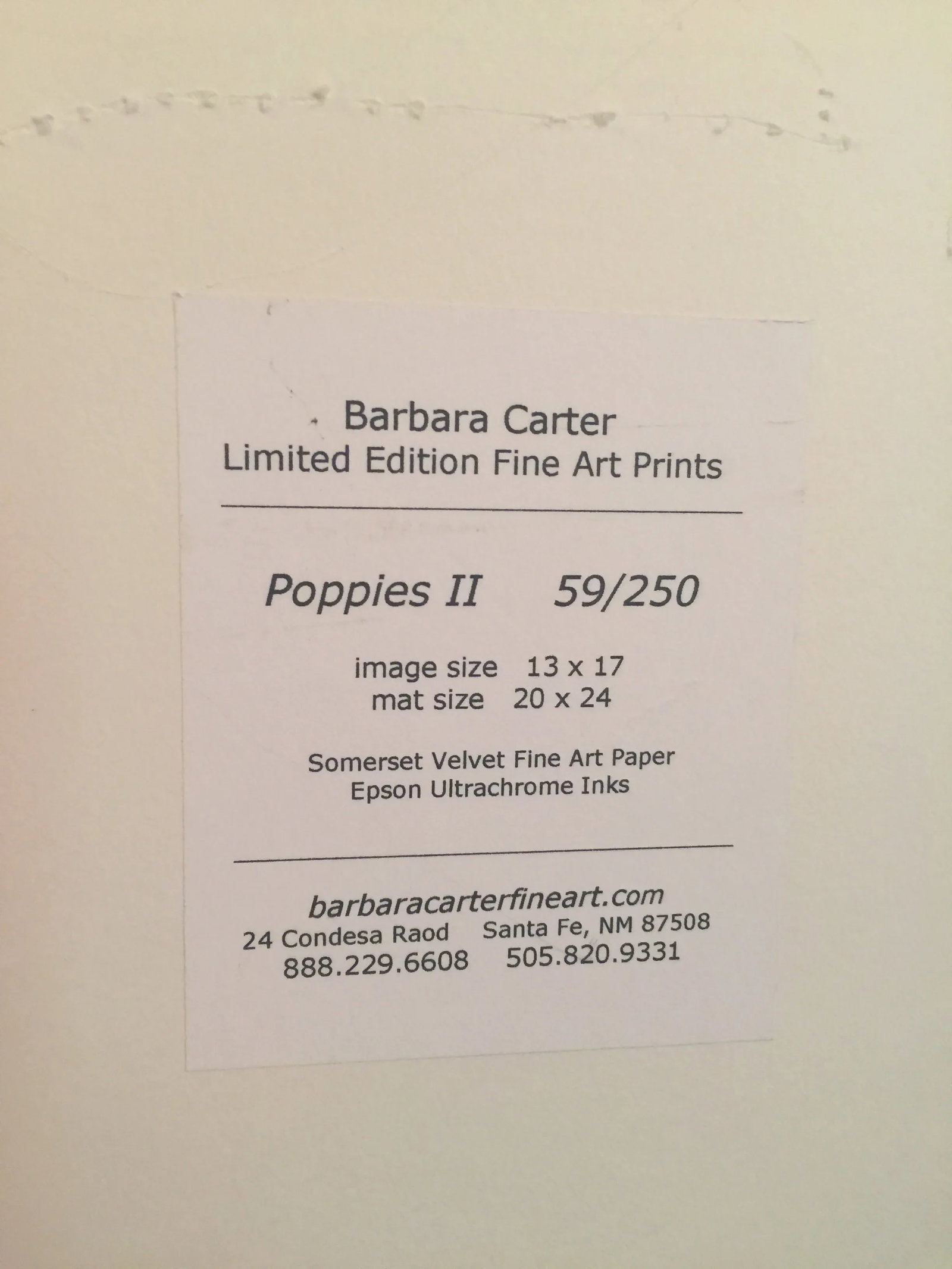 Tuscan Poppy Field and Cypress Trees Print Signed by Barbara Carter - 11