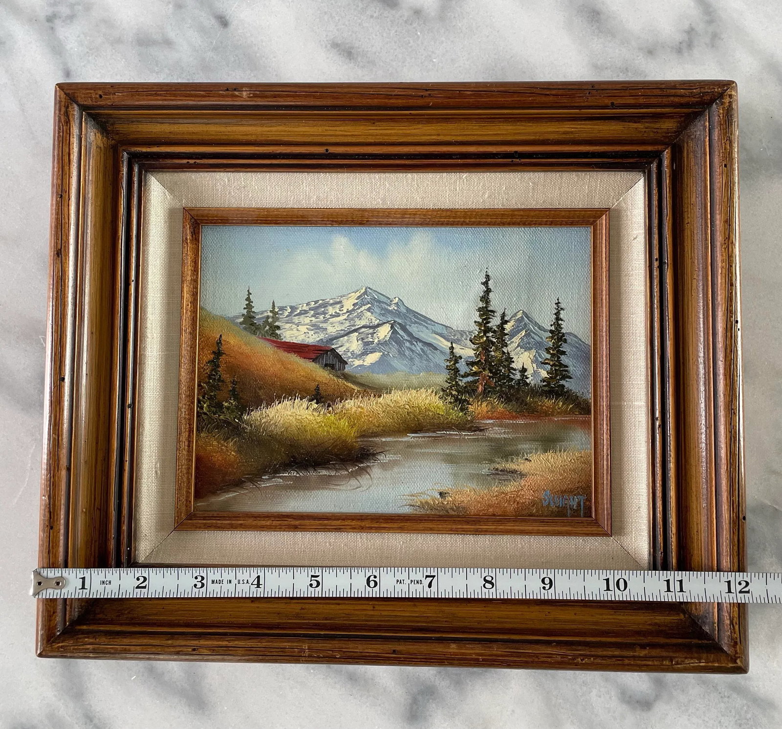 Late 20th Century Judy Sleight Signed Framed Oil on Canvas PNW Landscape - 3