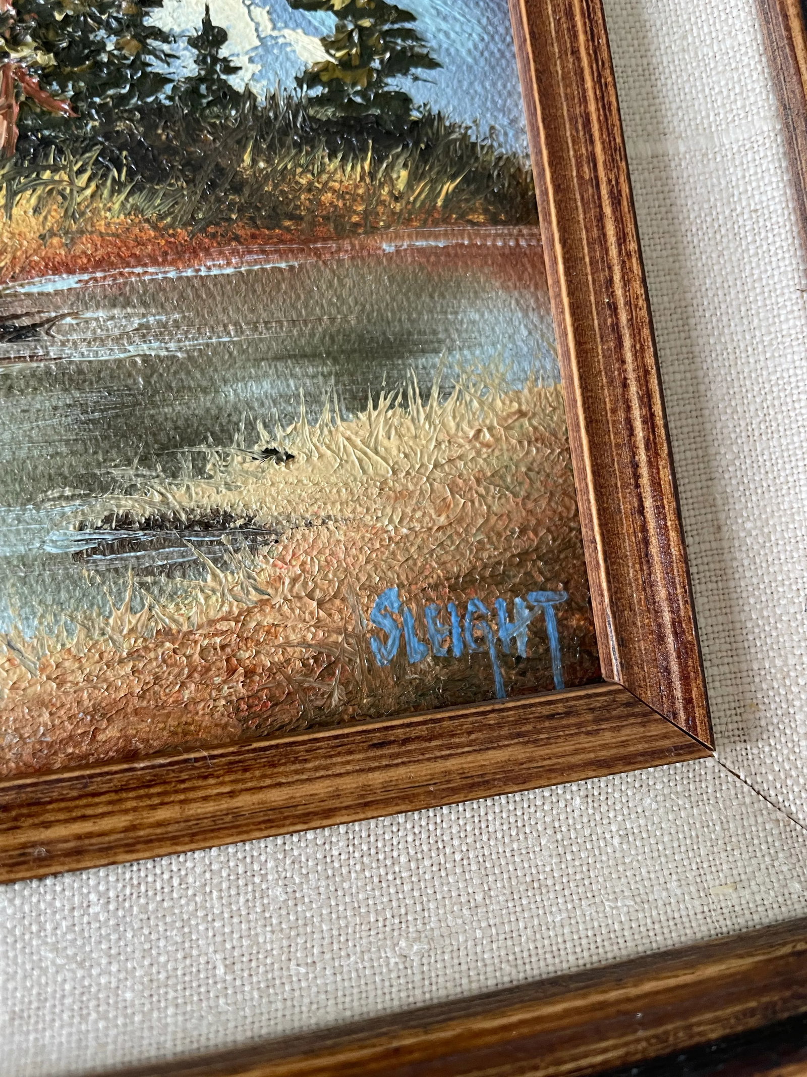 Late 20th Century Judy Sleight Signed Framed Oil on Canvas PNW Landscape - 7