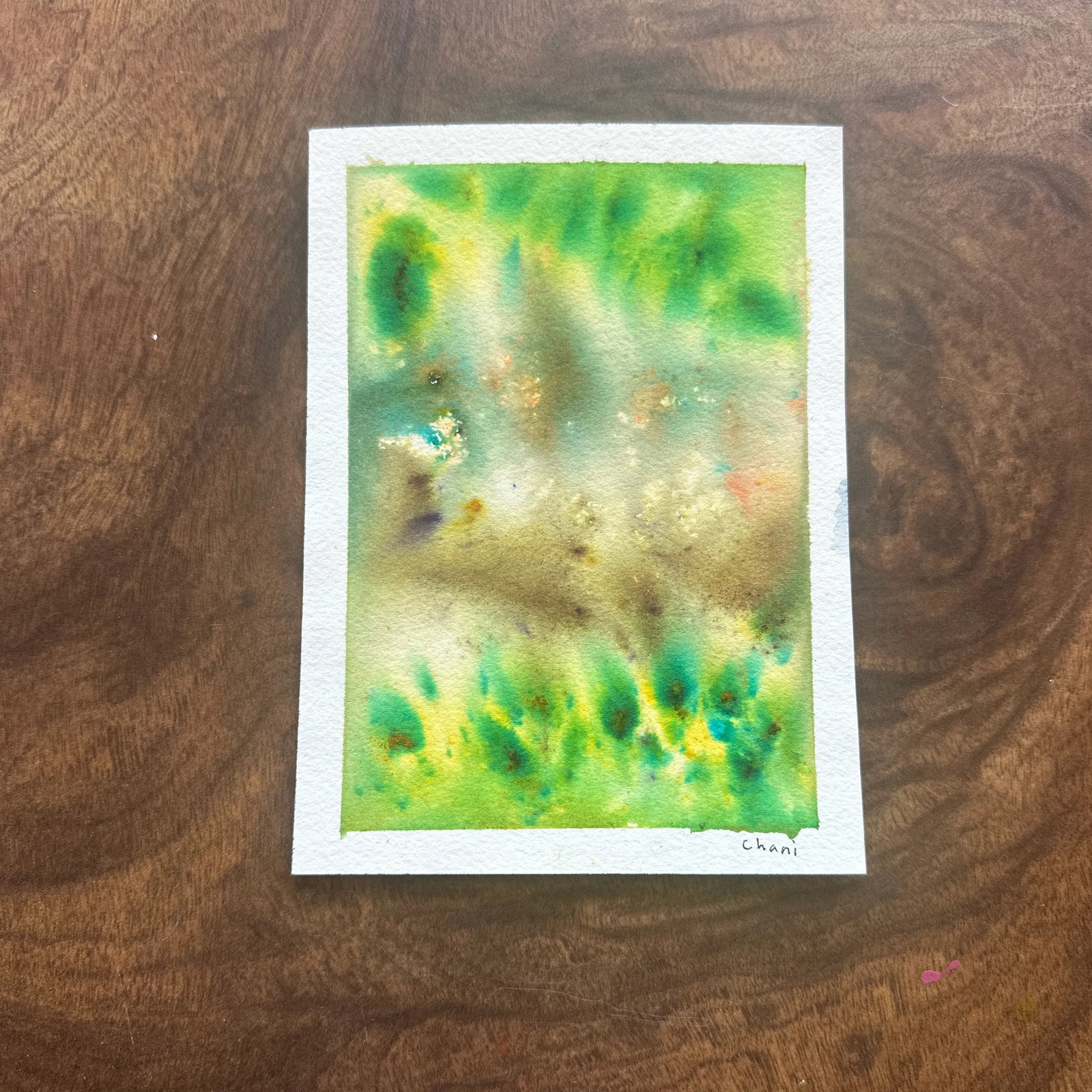 "Forest Mist" Signed Original Watercolor Abstract by Chani MacKay - 2