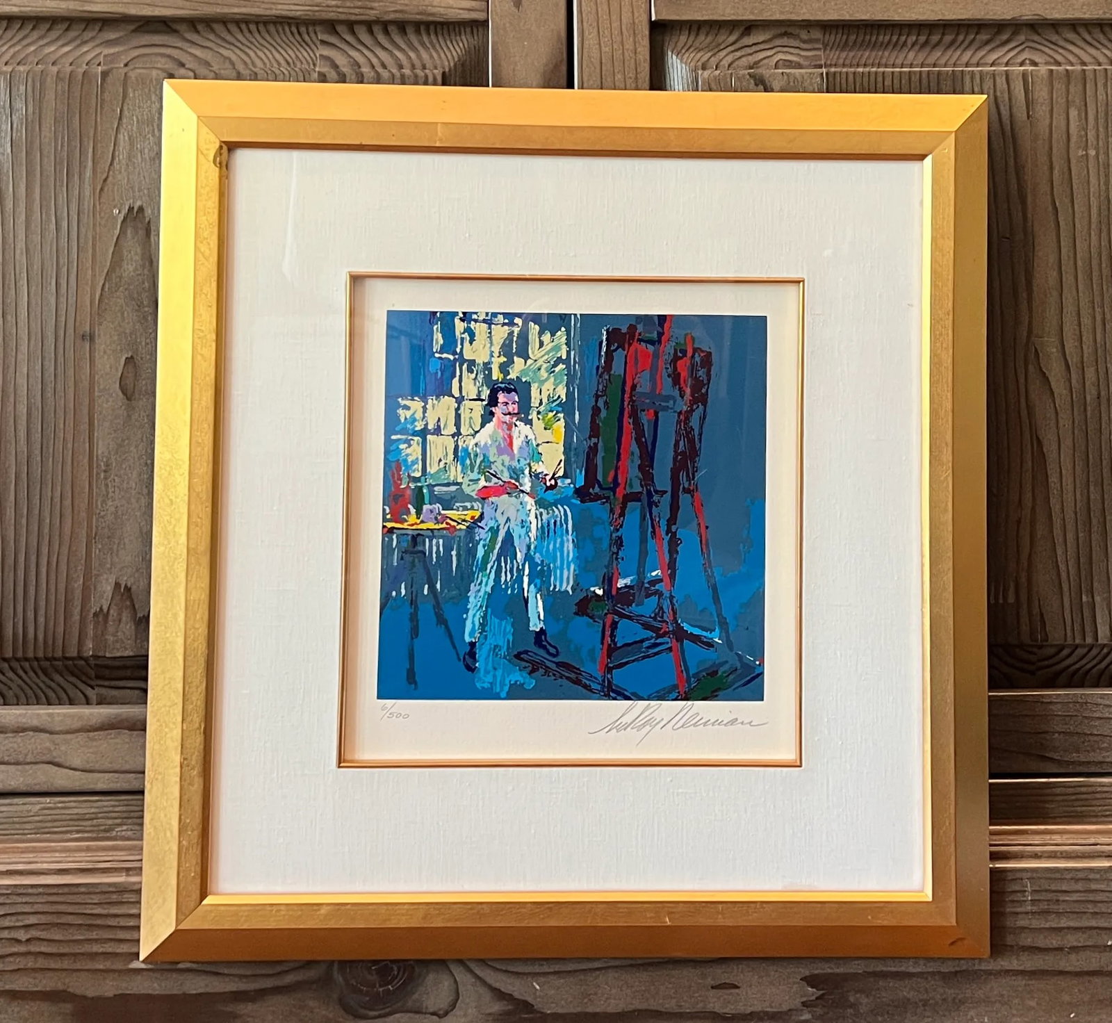 1990s LeRoy Neiman "Self Portrait" Hand Signed Limited Edition Serigraph, Framed - 2