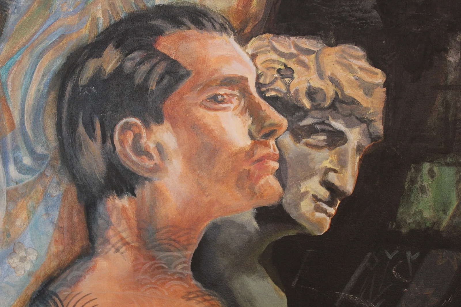 Contemporary "Duty" Modern Man and Classical Man Portrait Early 21st Century - 2