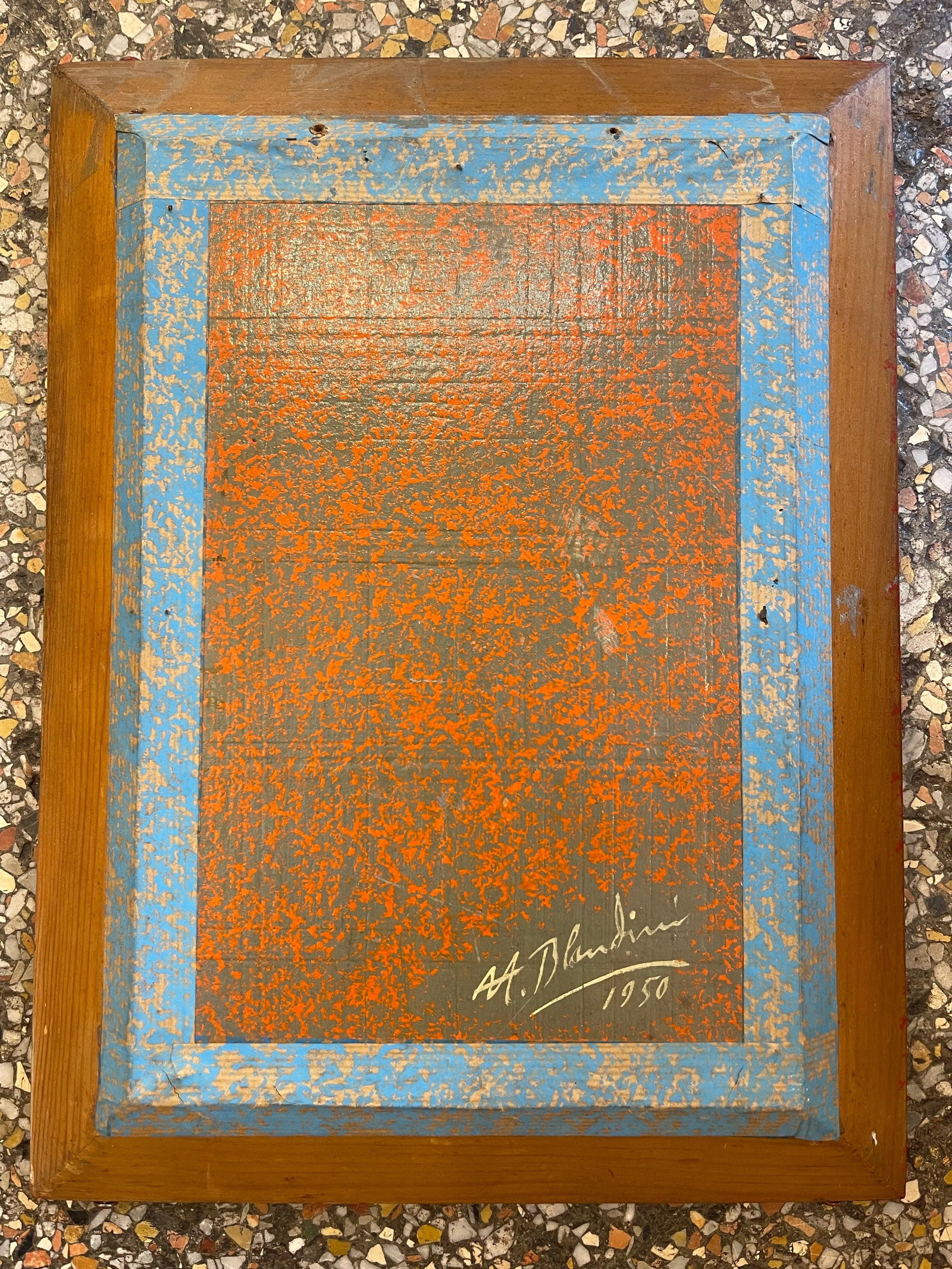 Portrait Painting "Oedipus and the Sphinx" Oil Painting on Wood Signed Dated 1950 - 5