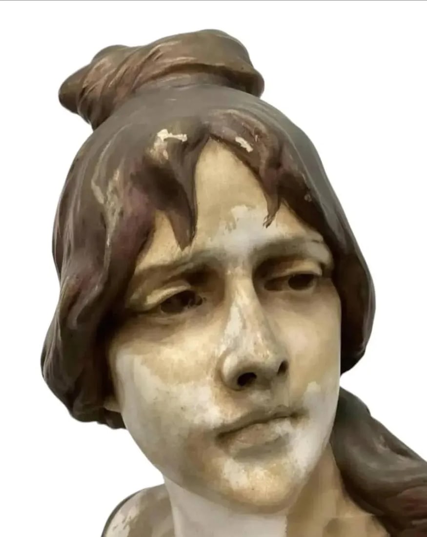 19th Century French, One-of-a-Kind Terracotta Bust Sculpture, Signed/Stamped Nelson/Goldscheider - 2