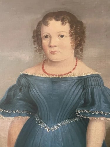 Framed Antique British Oil on Board Female Portrait With Hat by Abel Hold Signed Early 19th Century - 5