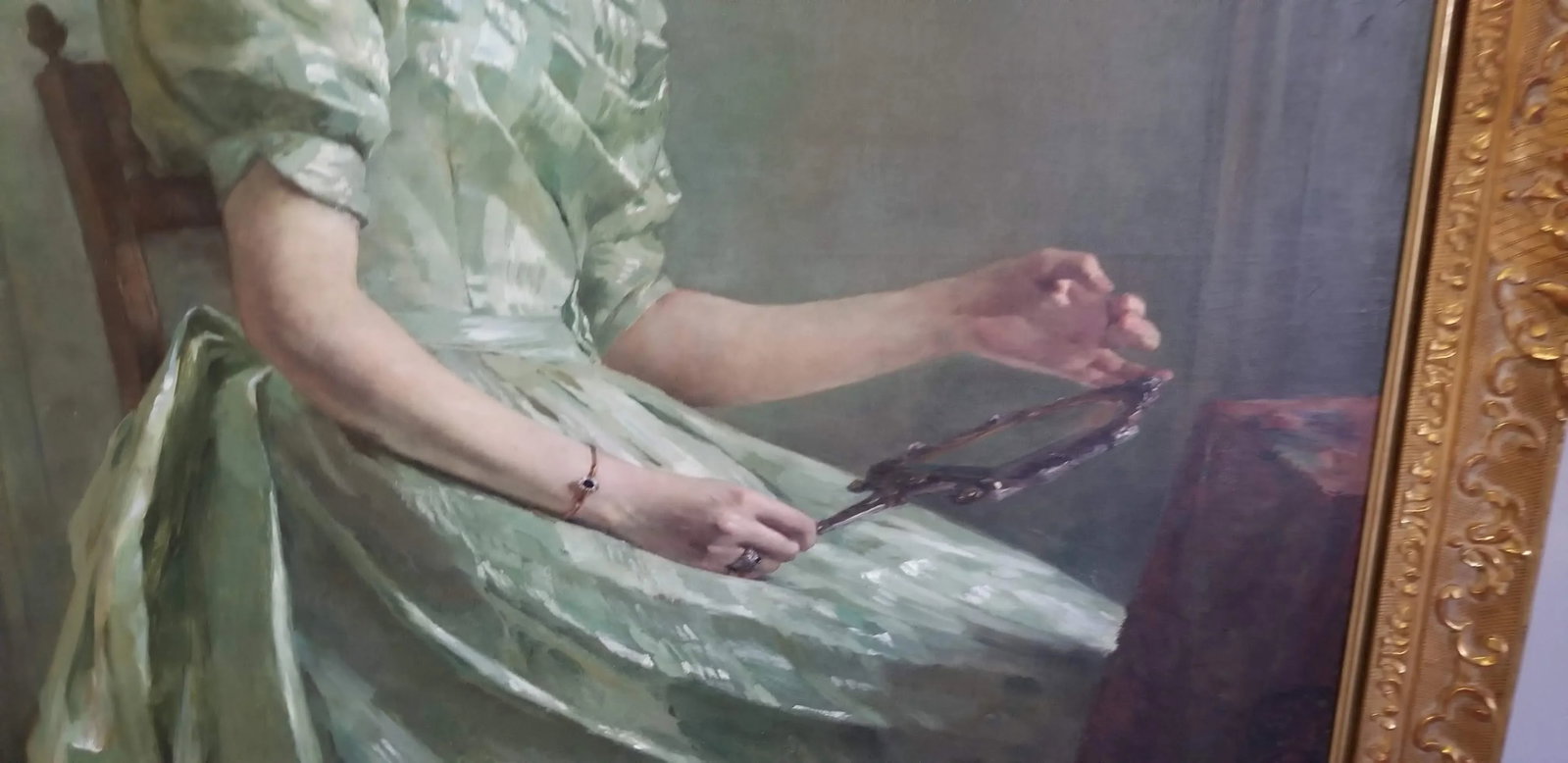 1890 Berthe Burgkan Signed Framed Antique Portrait Woman Oil on Canvas Painting - 3
