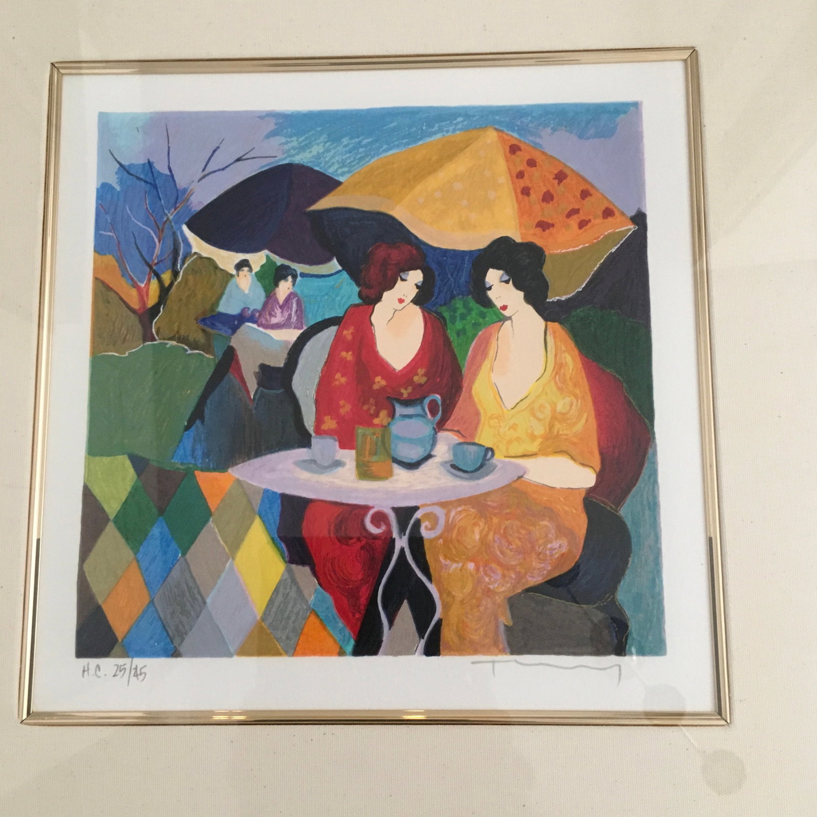 1990s "Enchanted Moments" Serigraph by Itzchak Tarkay, Framed - 2