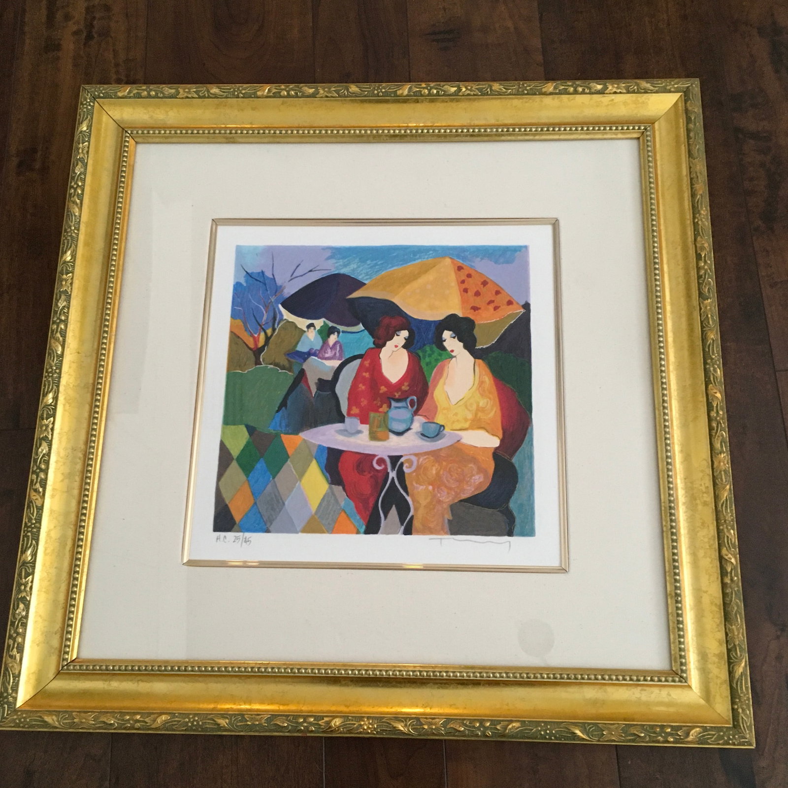 1990s "Enchanted Moments" Serigraph by Itzchak Tarkay, Framed - 8