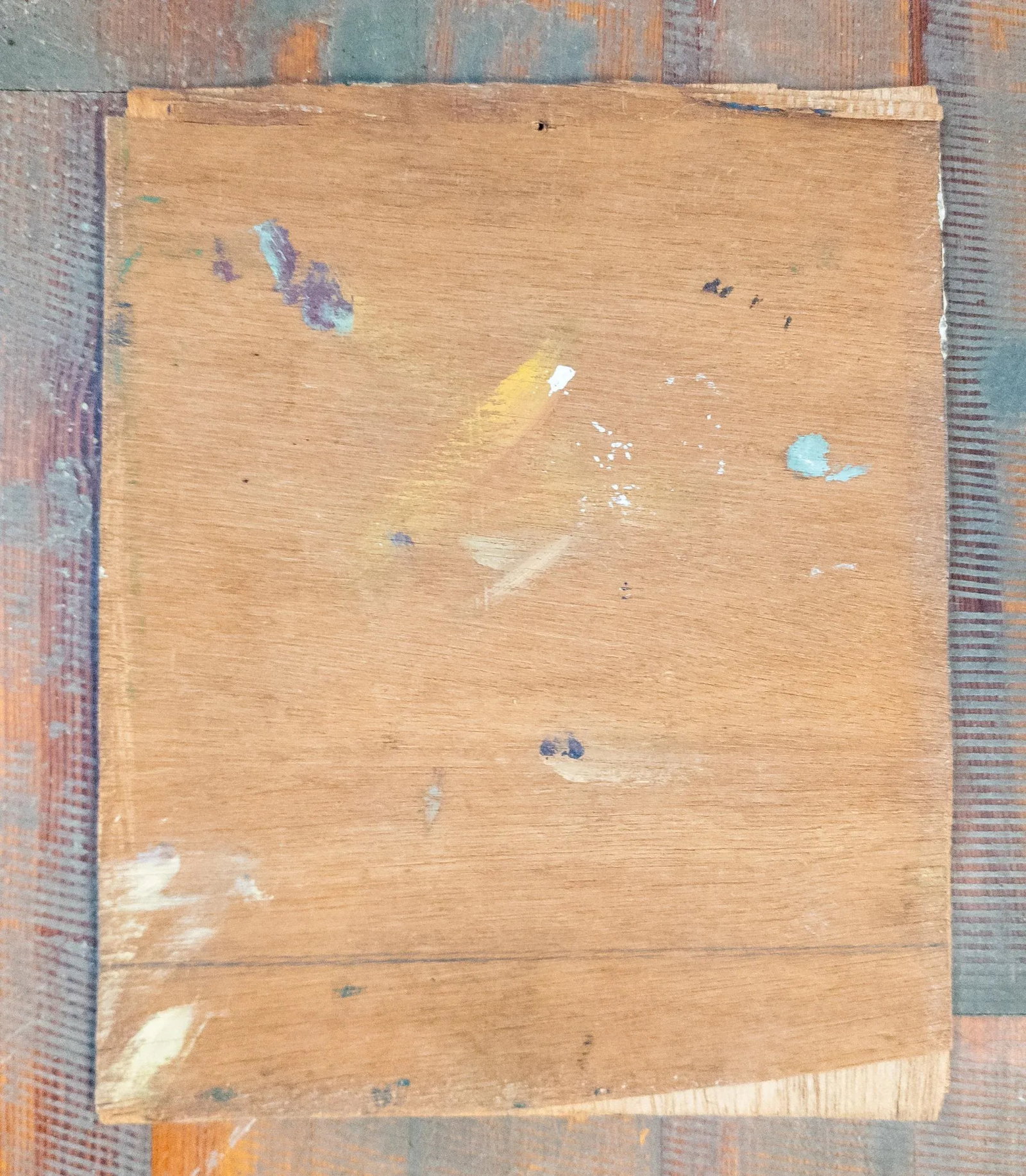 Mid-Century Modern Modernist Portrait of a Man, Oil on Plywood - 6