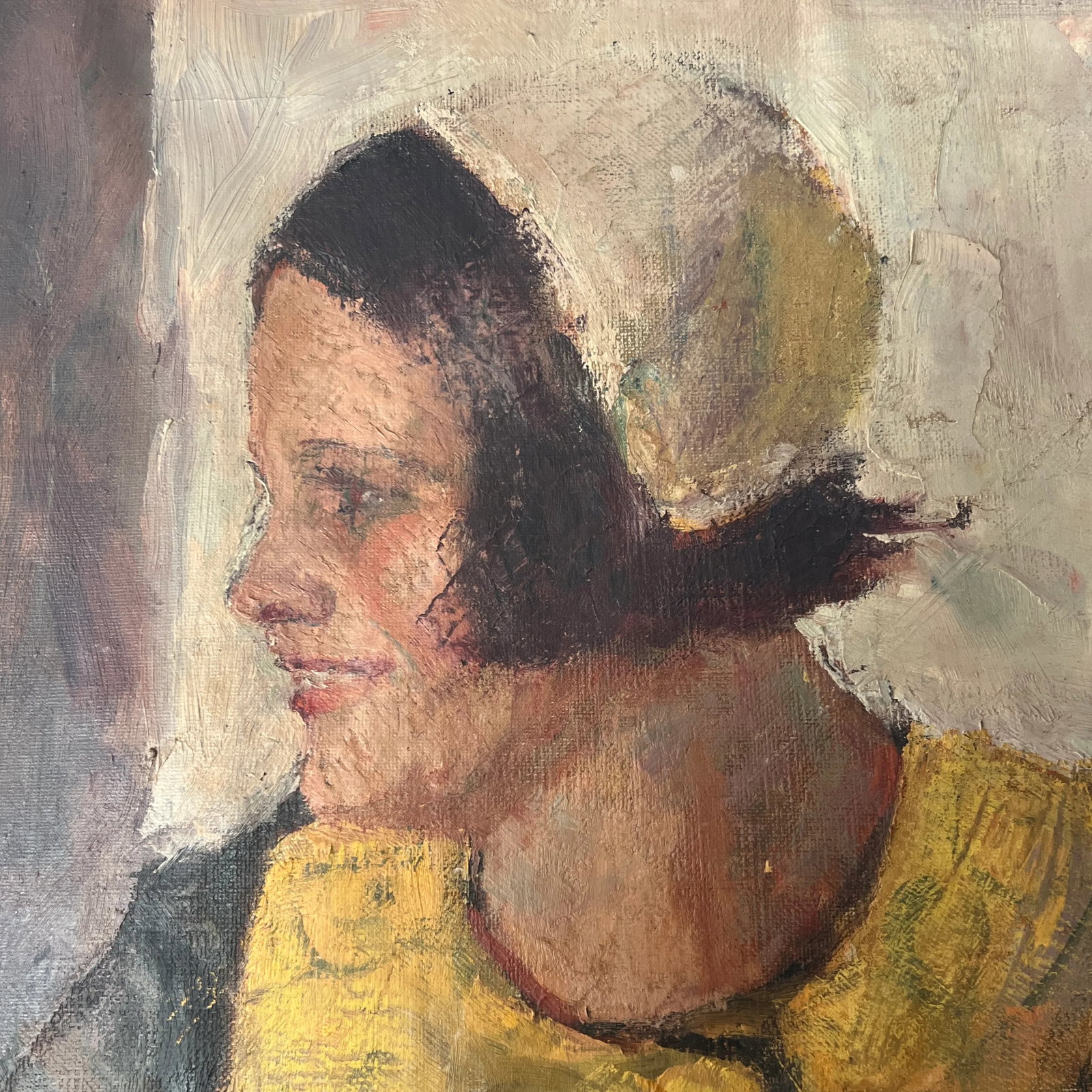 Oil on Canvas Dutch School 1900 Titled as Washerwomen, Framed - 10