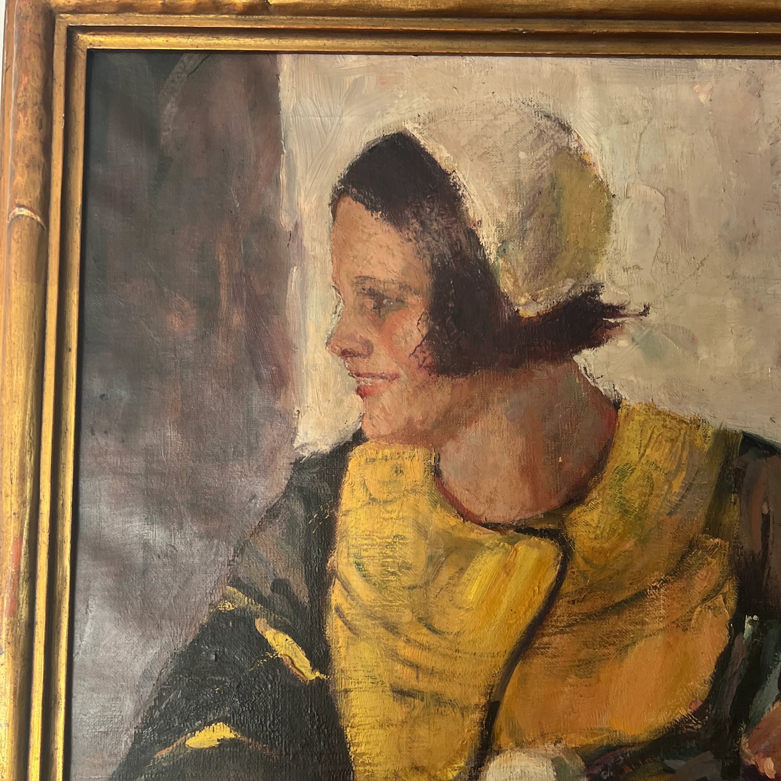 Oil on Canvas Dutch School 1900 Titled as Washerwomen, Framed - 4
