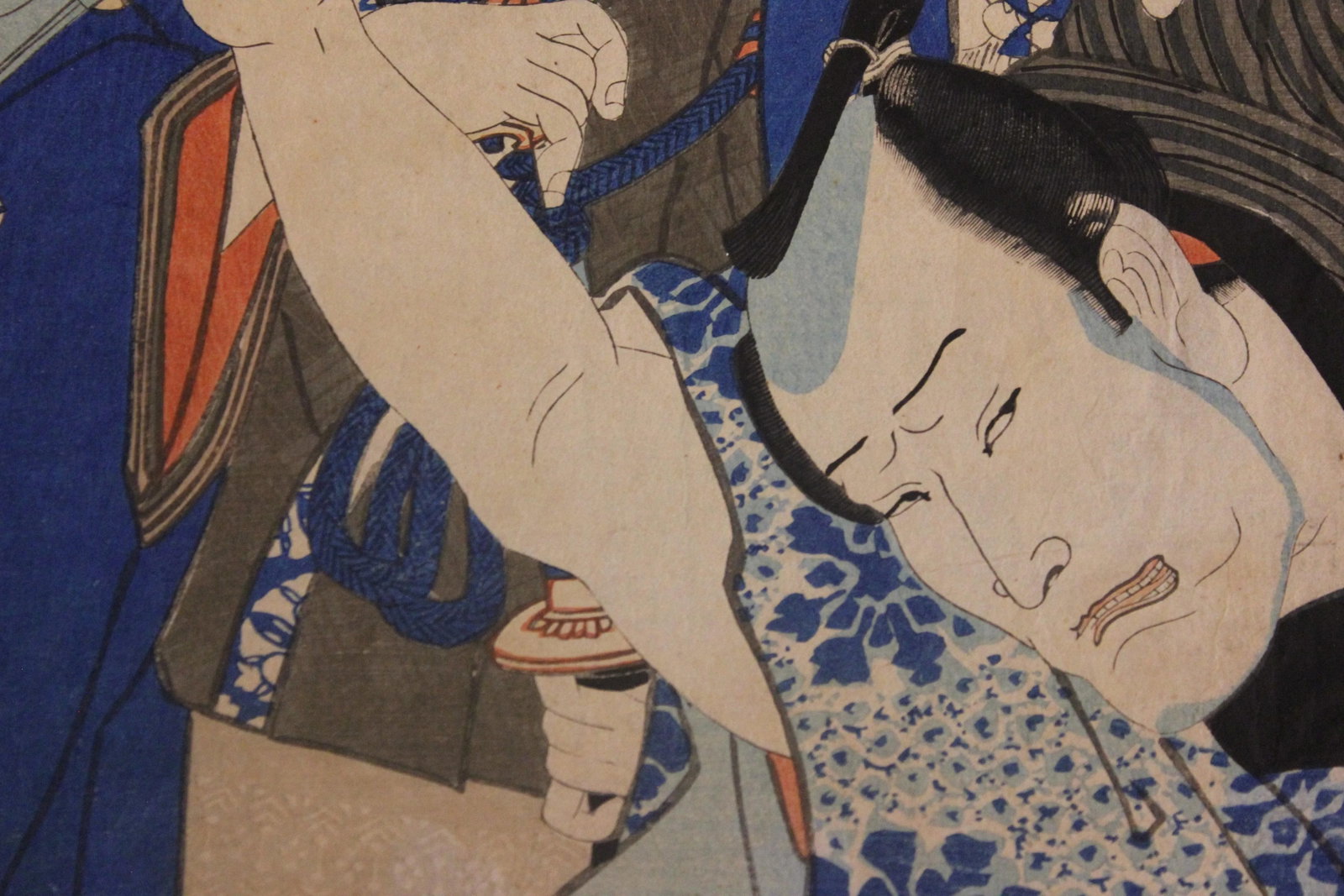 Two Kabuki Actors Japanese Woodblock Print Mid 19th Century - 3