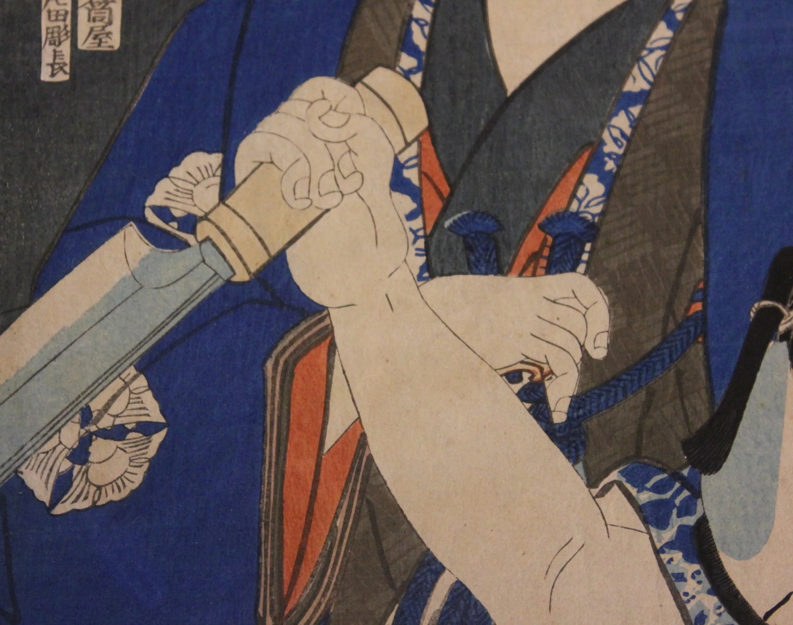 Two Kabuki Actors Japanese Woodblock Print Mid 19th Century - 4
