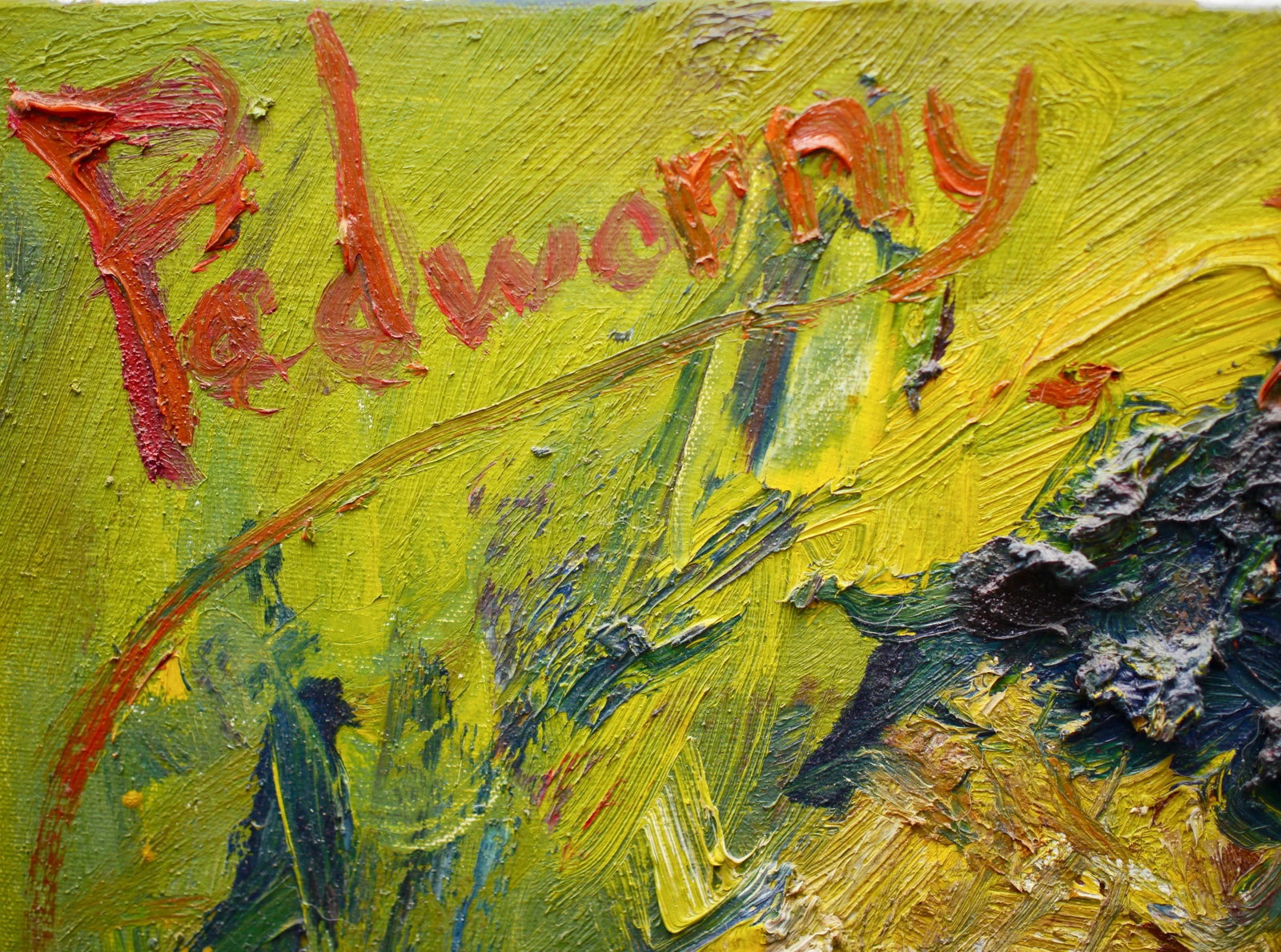 David Padworny Expressionist Oil on Canvas - Signed and Dated - 2