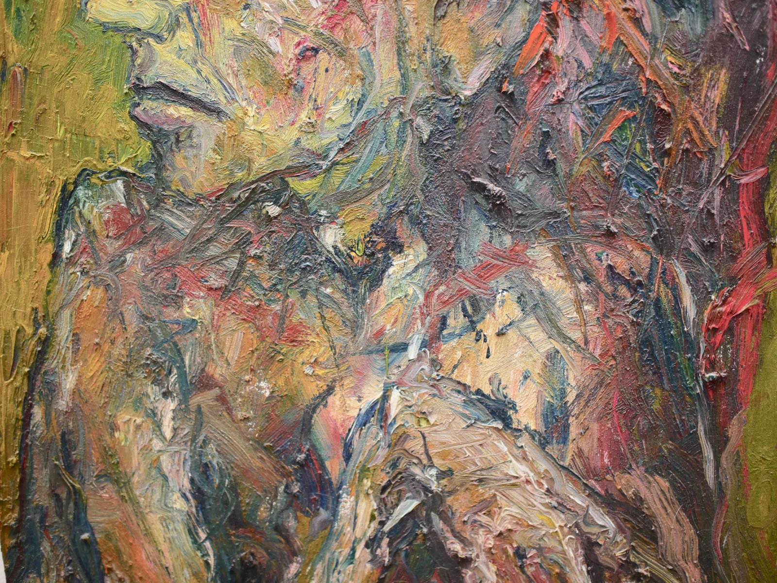 David Padworny Expressionist Oil on Canvas - Signed and Dated - 5