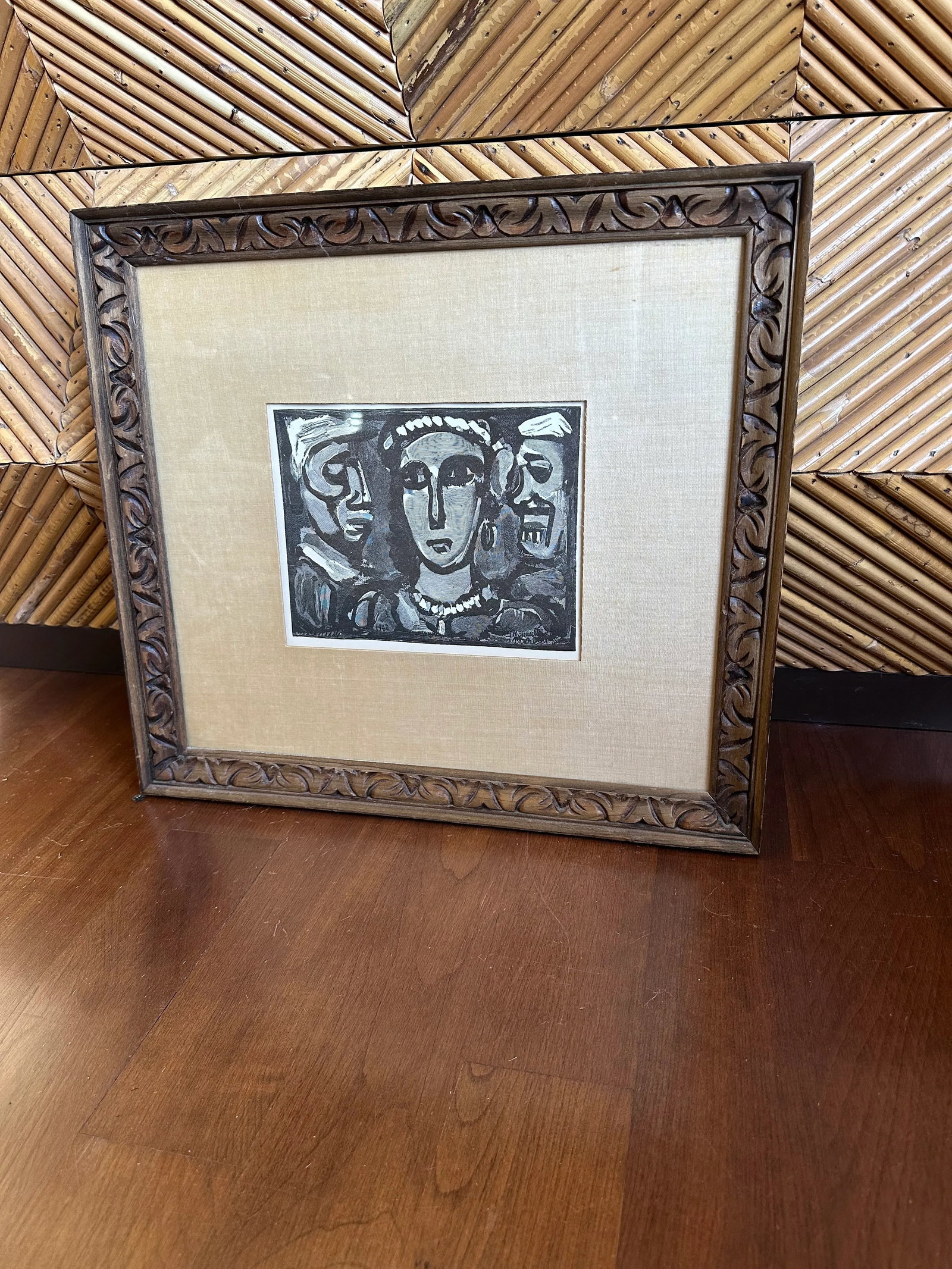 Vintage Georges Rouault "Les Visages" 1932 Signed Framed Lithograph - 2