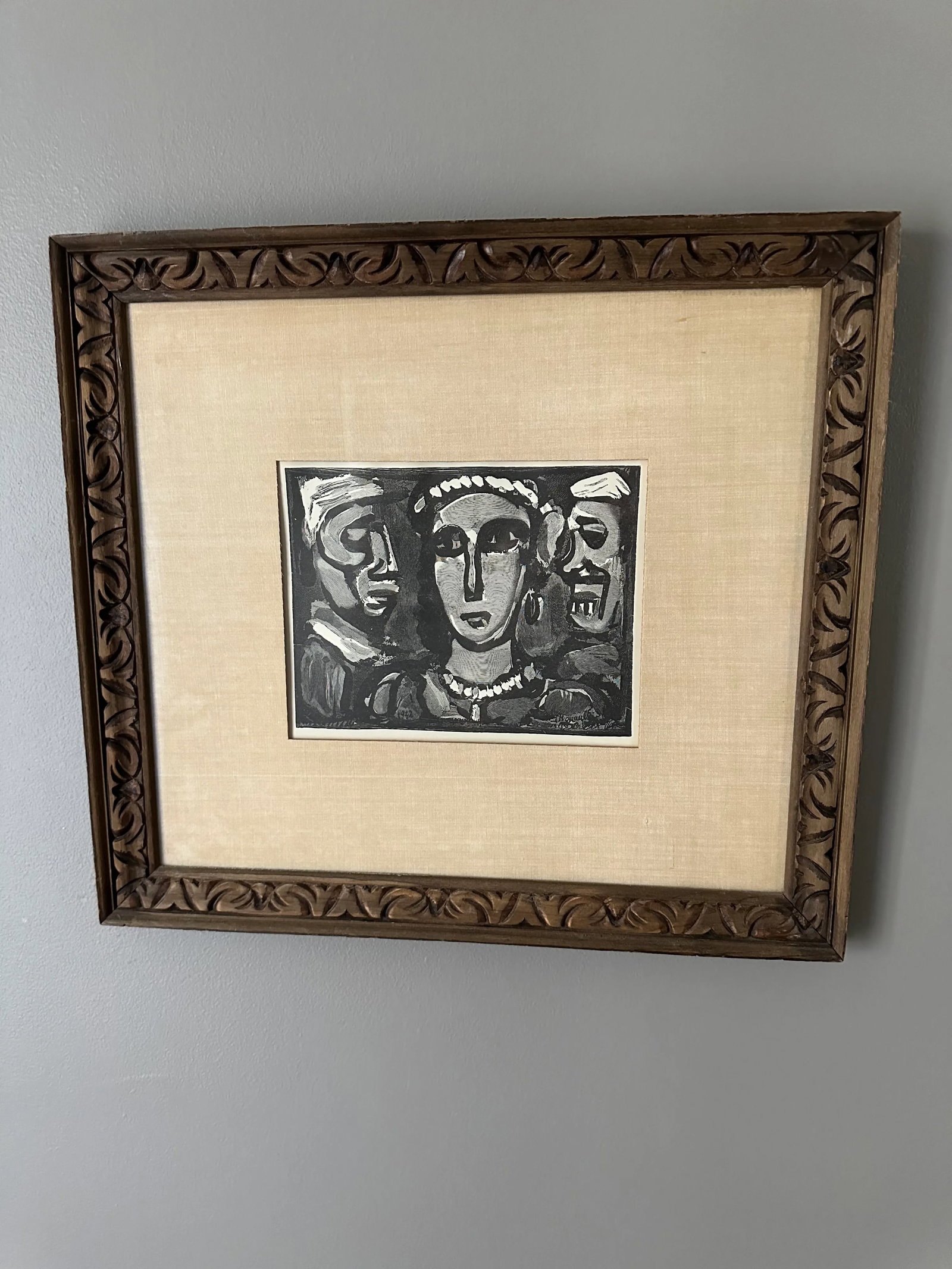 Vintage Georges Rouault "Les Visages" 1932 Signed Framed Lithograph - 3