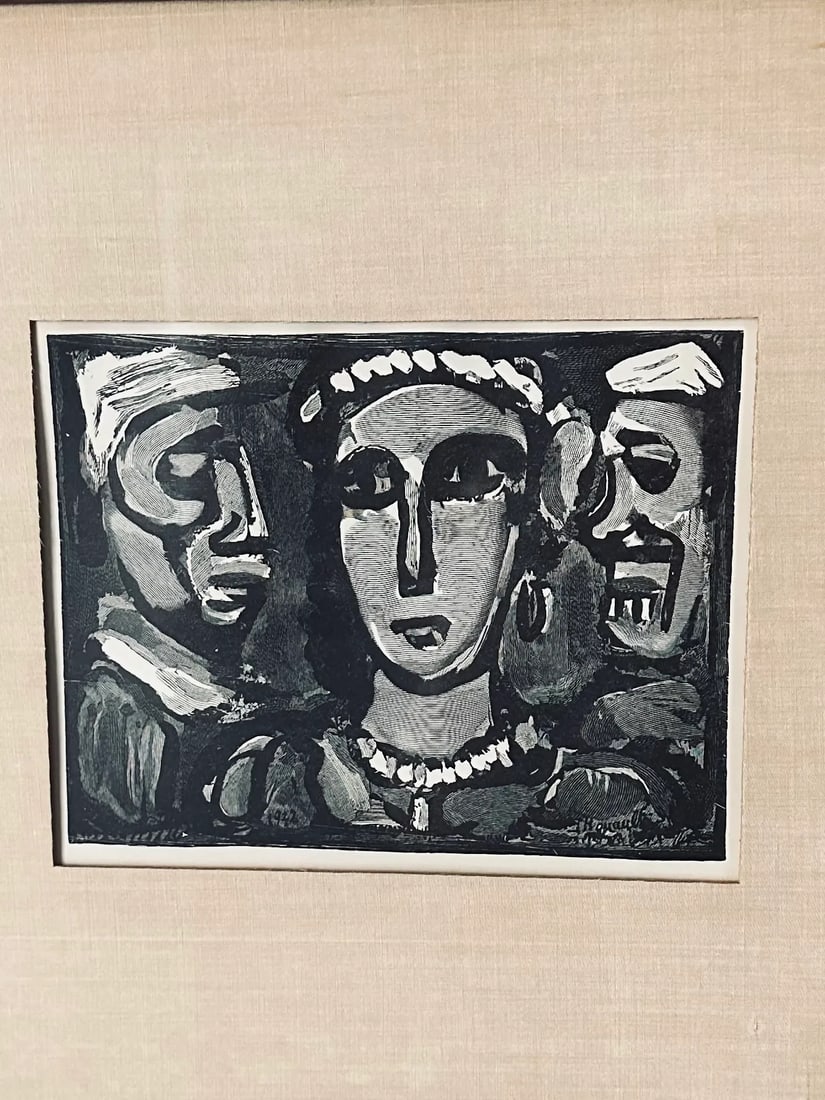 Vintage Georges Rouault "Les Visages" 1932 Signed Framed Lithograph - 4
