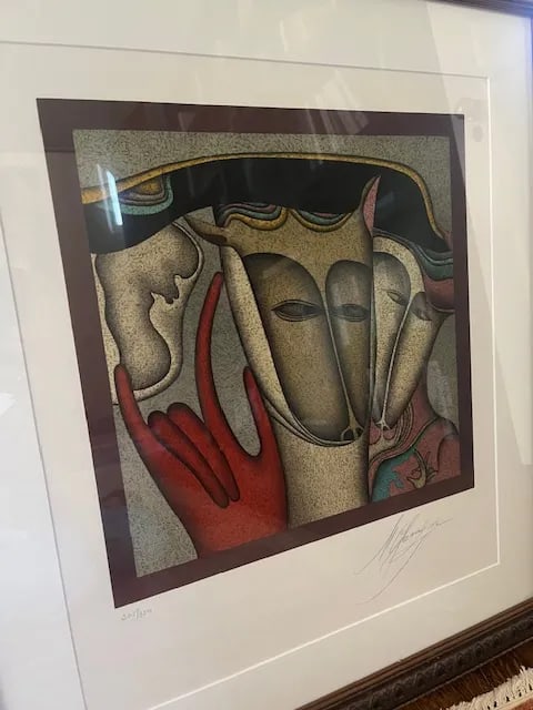 1980s Mihail Chemiakin Hand-Signed Limited Edition Lithograph, Custom Framed - 4