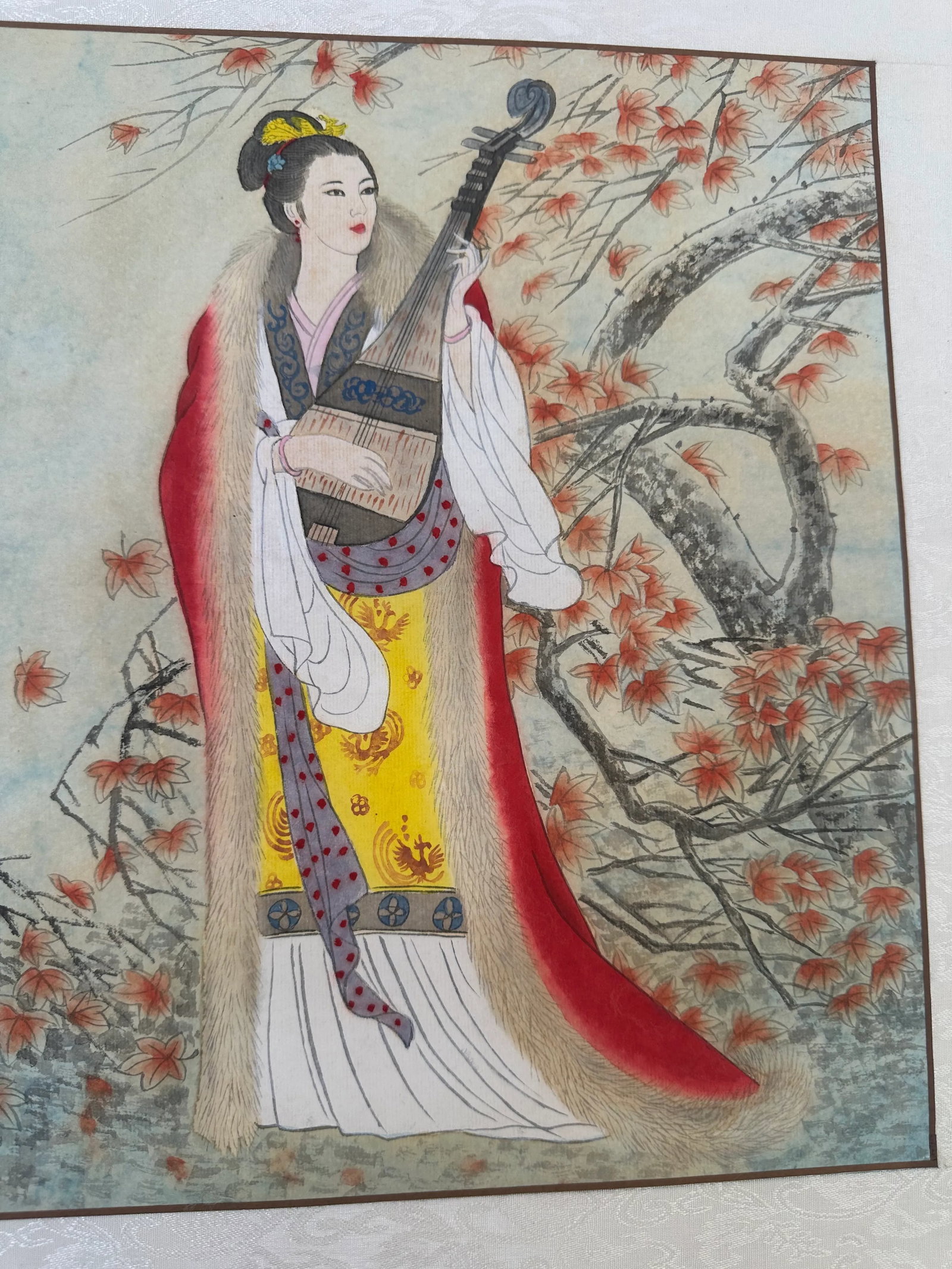 Late 20th Century Pair of Chinese Gongbi Watercolor Paintings - Court Ladies, Signed Wei Dong - 11