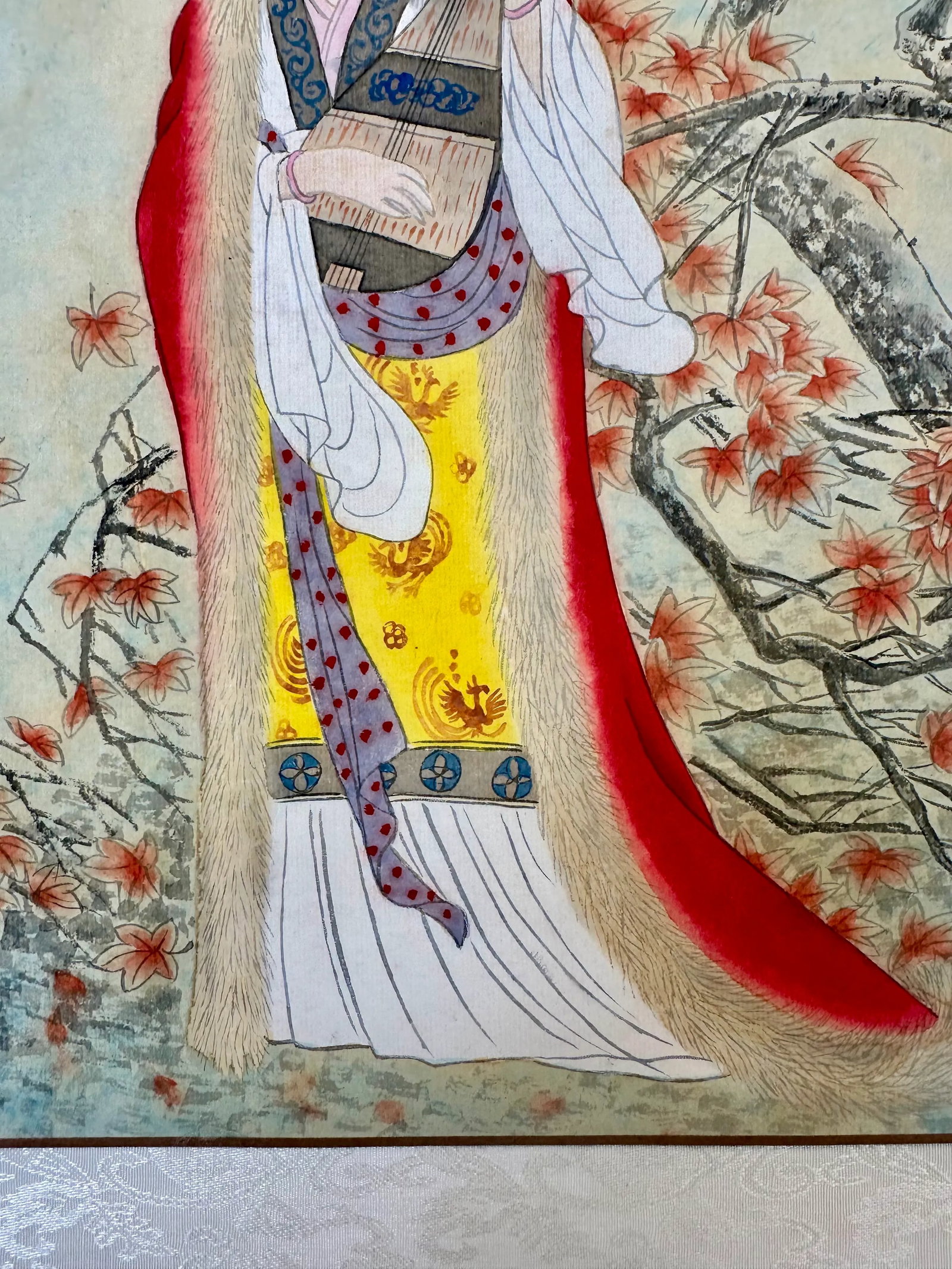 Late 20th Century Pair of Chinese Gongbi Watercolor Paintings - Court Ladies, Signed Wei Dong - 12