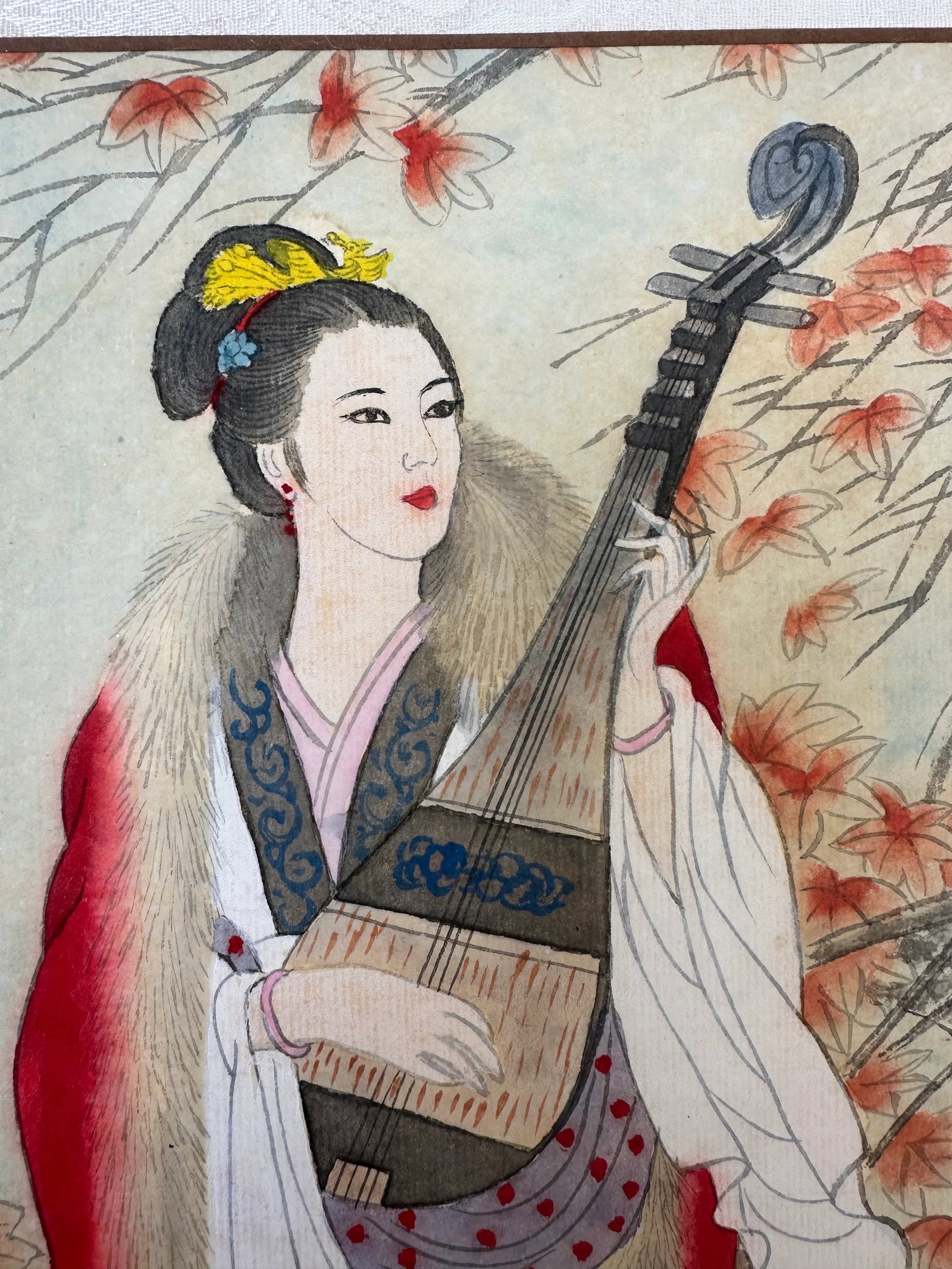 Late 20th Century Pair of Chinese Gongbi Watercolor Paintings - Court Ladies, Signed Wei Dong - 9