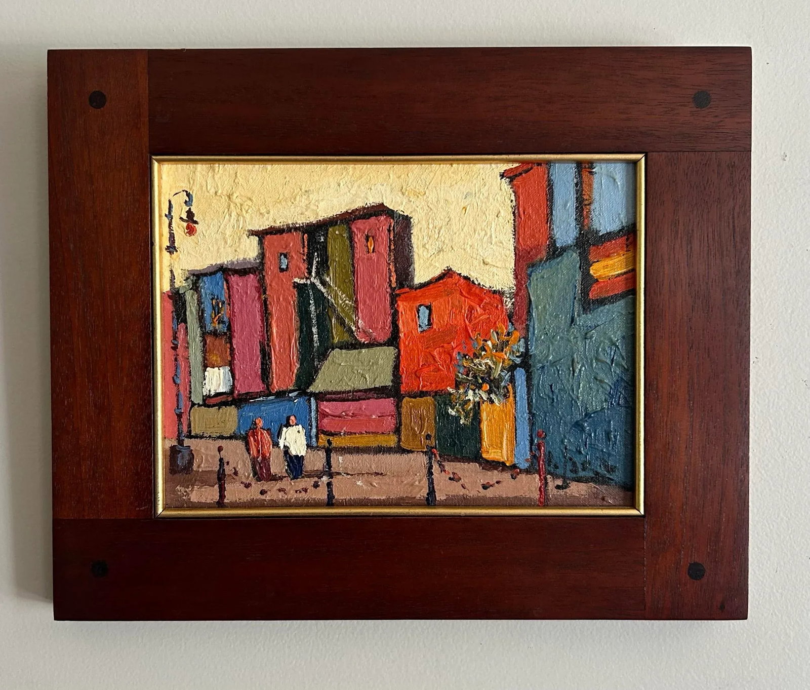 Vintage Oil Painting Abstract Street View With Bright Colors by Rodolfo Jara - 2