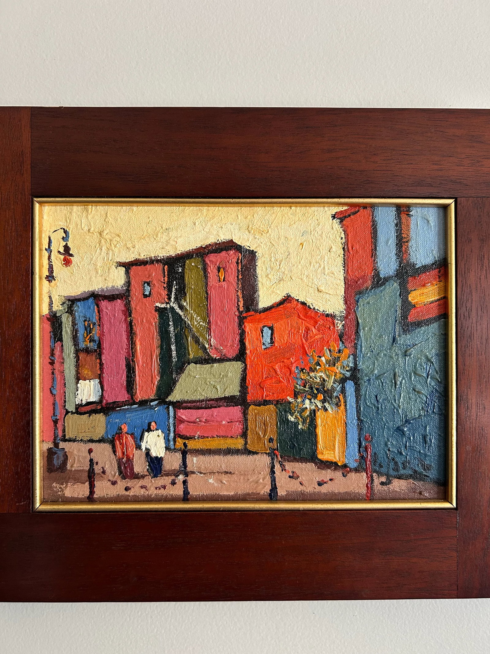 Vintage Oil Painting Abstract Street View With Bright Colors by Rodolfo Jara - 3
