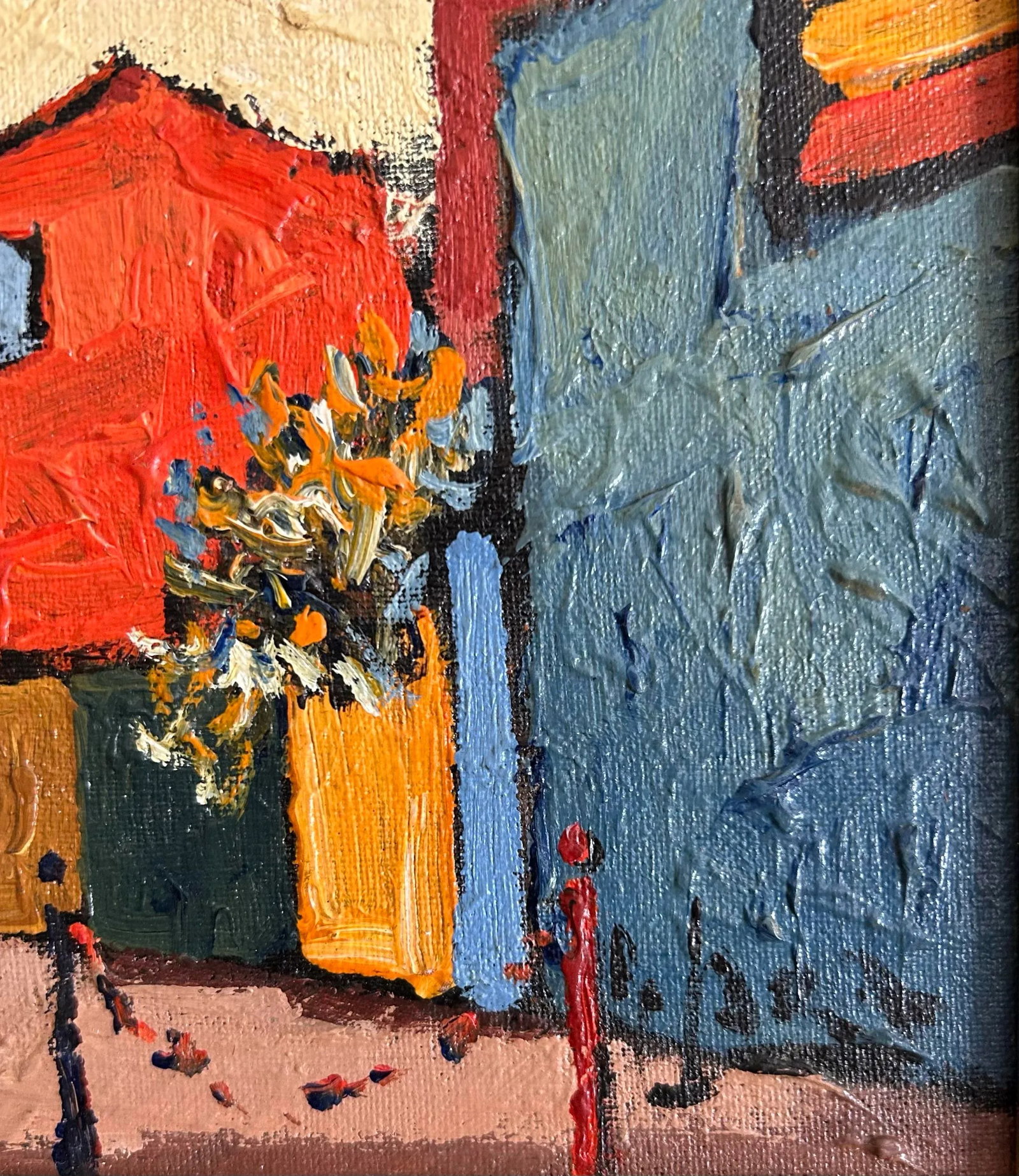 Vintage Oil Painting Abstract Street View With Bright Colors by Rodolfo Jara - 5