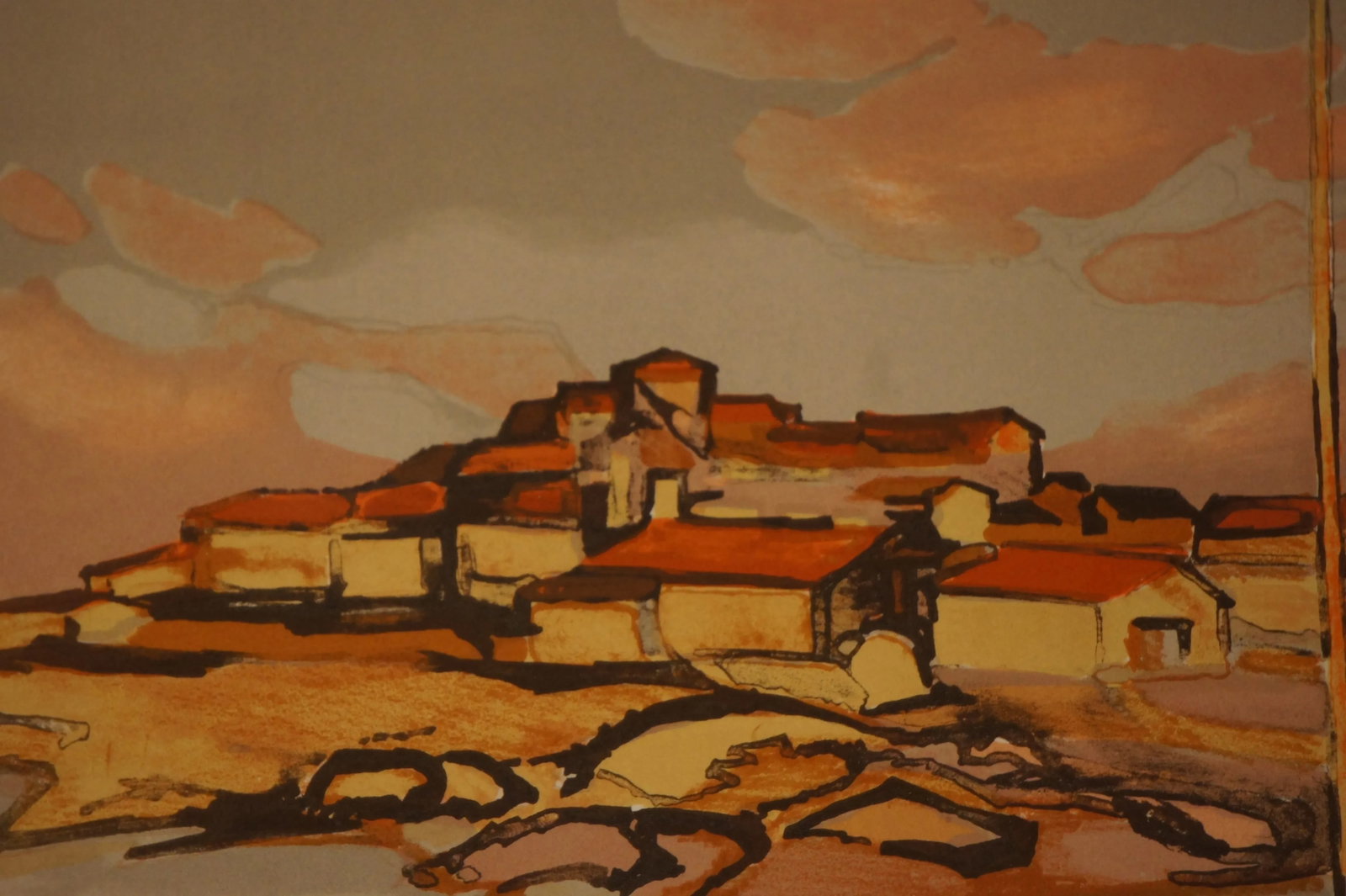 1960s French Fishing Village Lithograph Numbered 88/260 by Eliane Thiollier - 5