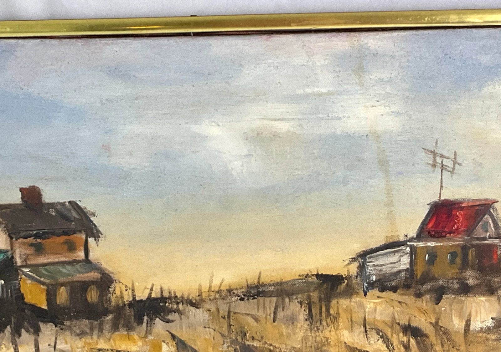 1930s Depression Era, Impressionistic Oil on Canvas - Signed Russo, Framed - 2