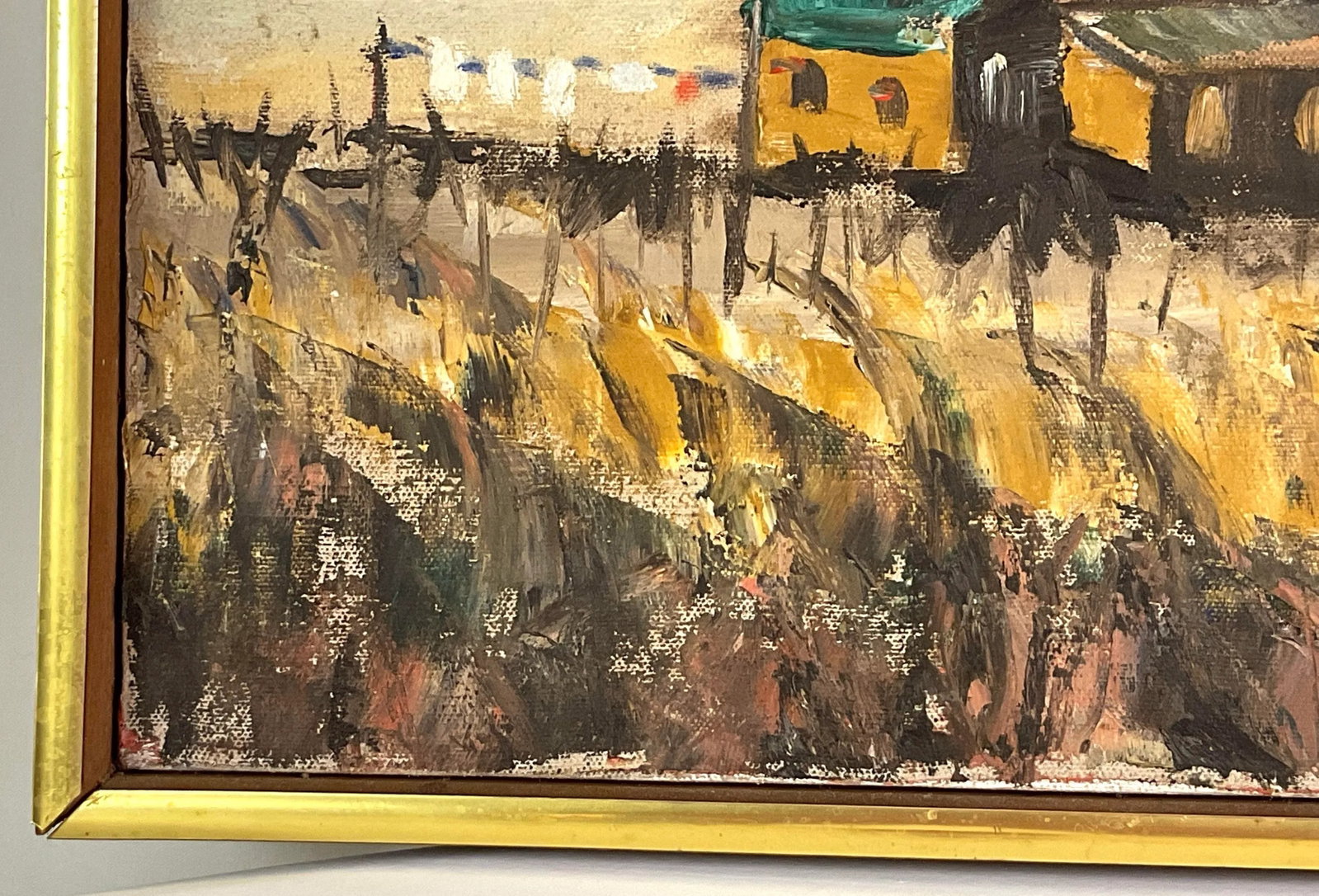 1930s Depression Era, Impressionistic Oil on Canvas - Signed Russo, Framed - 4