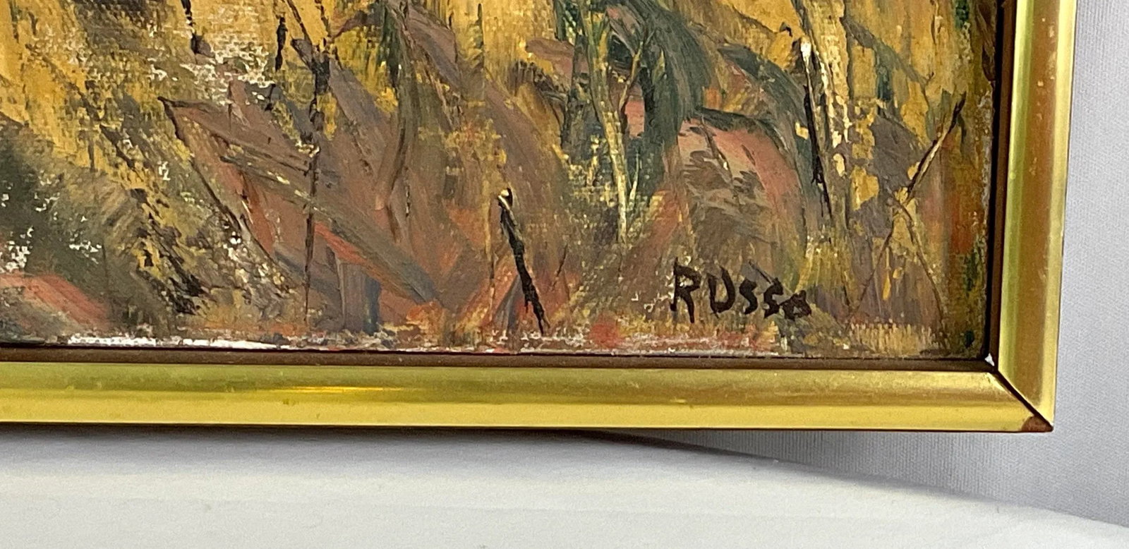 1930s Depression Era, Impressionistic Oil on Canvas - Signed Russo, Framed - 6