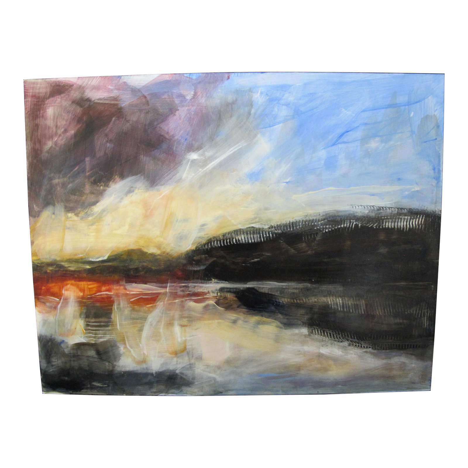 Bethany Rowland Pacific Nw Signed Acrylic Painting on Panel North by Southwest II: Bethany Rowland (Contemporary, Portland, Oregon), Acrylic on panel, titled "North by Southwest II" Signed, titled, and dated 2013 at back. Unframed, Measures 11" x 14" As found on Bethany Rowland:I